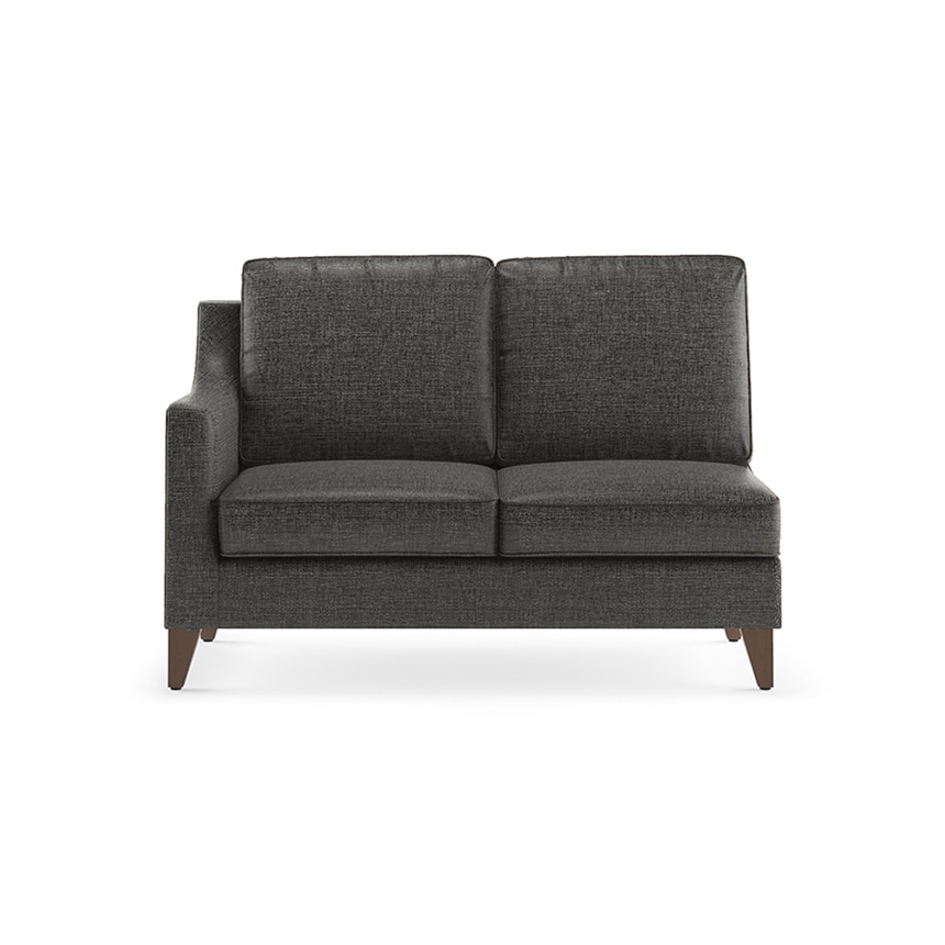 Abbey Sectional Sofa (Colour : Steel, Cushion : Hard, Seater : Right Aligned 2 Seater + Right Aligned Chaise)