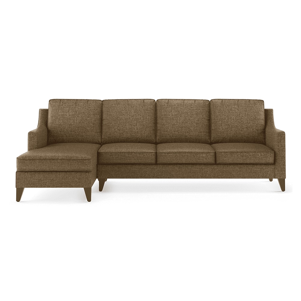 Abbey Sectional Sofa (Colour : Dune, Cushion : Soft, Seater : Left Aligned 3 Seater + Left Aligned Chaise)