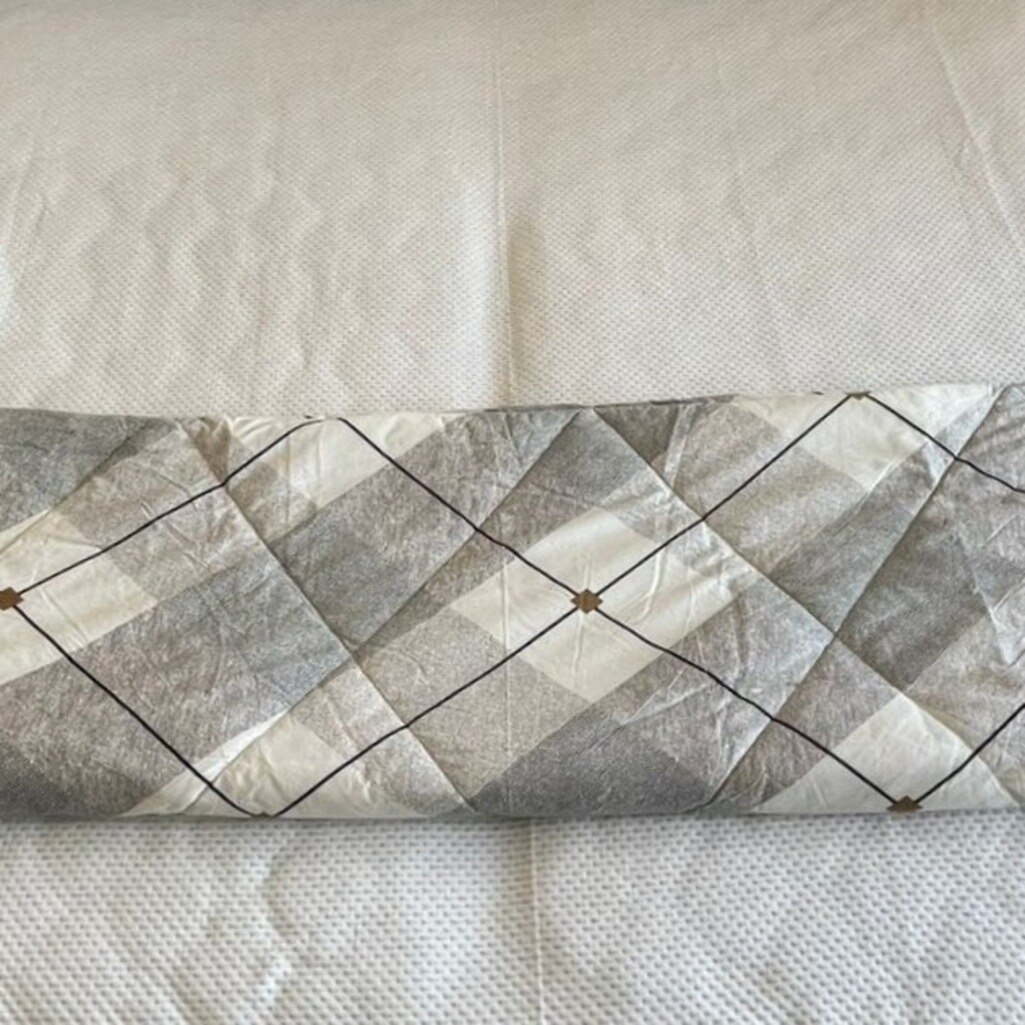 White& Grey Geometric 300 Cms Cotton Double Bed Size Comforter From Threads