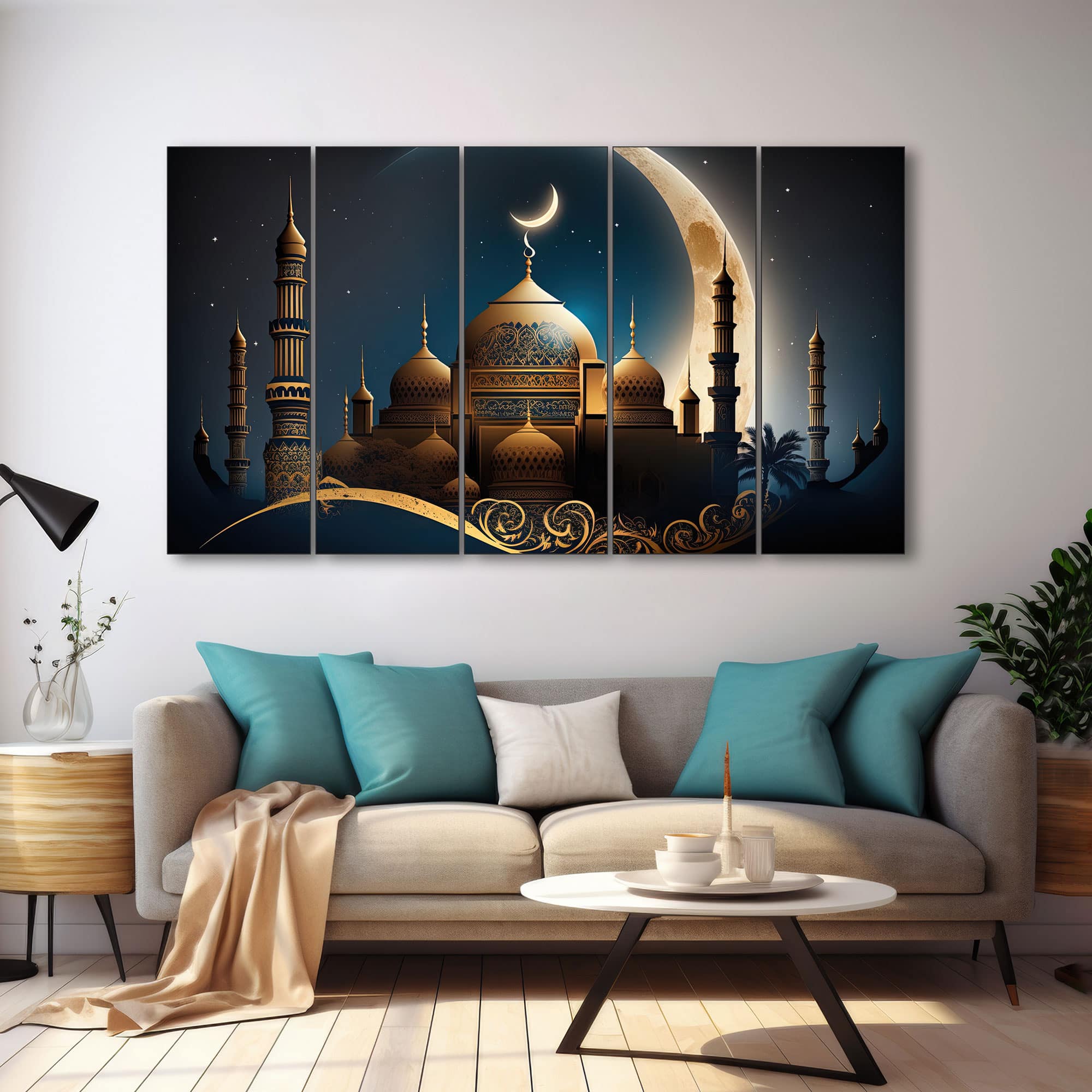 The Castle Decor Islamic Wall Painting Wooden Framed 27x48 Inch (Style 3) - The Castle Decor
