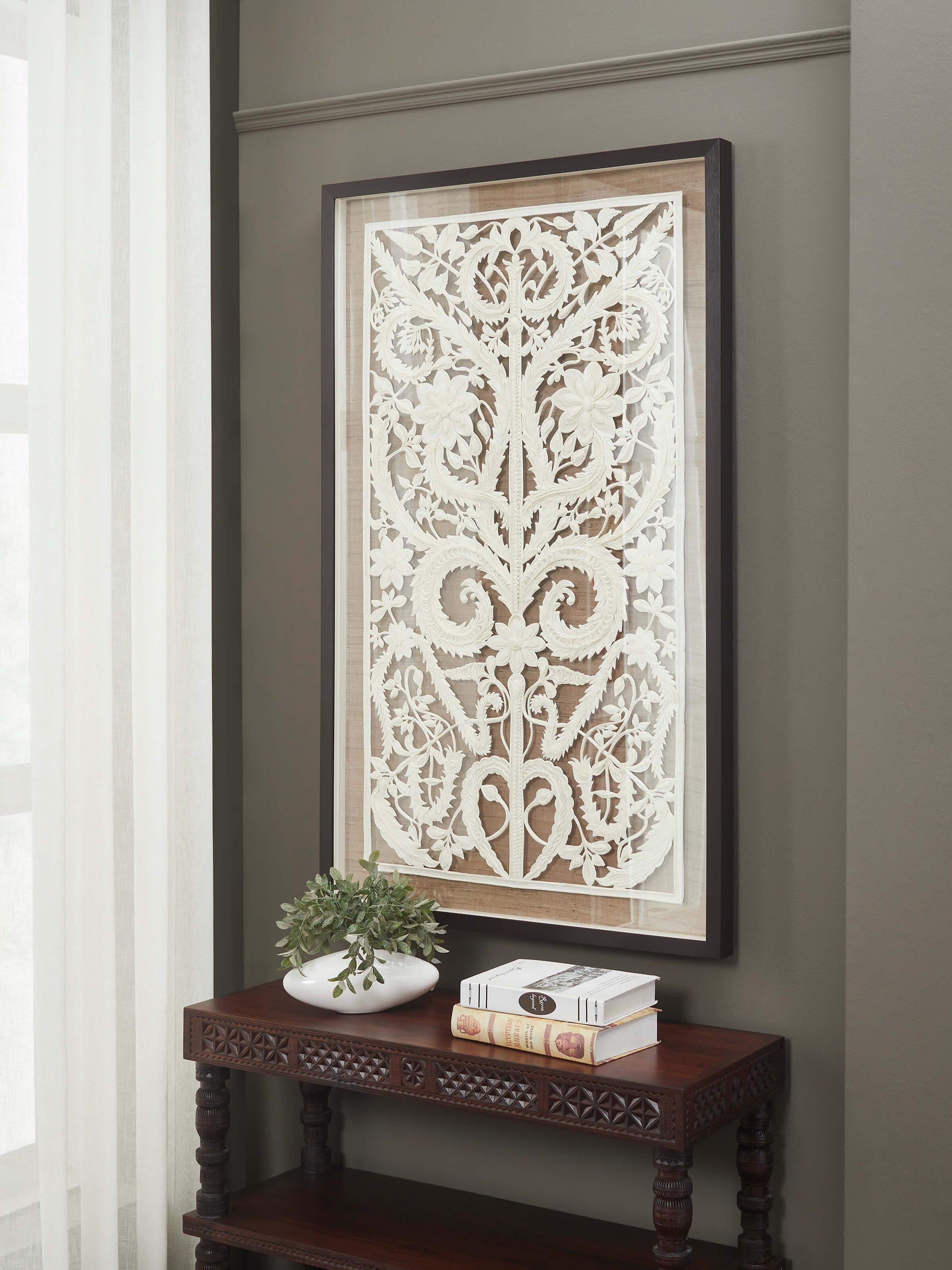 Sholapith Flower Wall Art