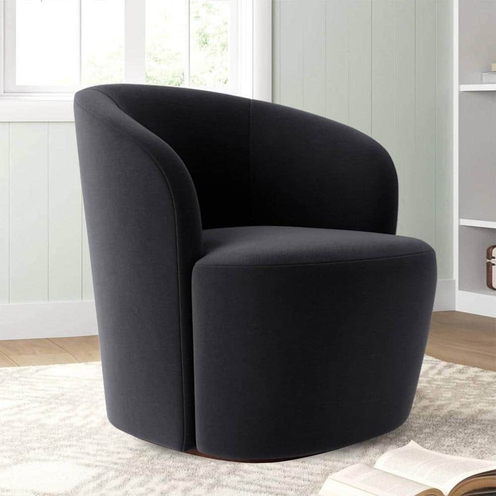 Aron Accent chair Velvet in Black Color