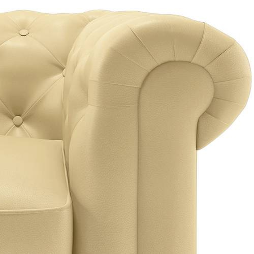 Winchester 2 Seater Half Leather Sofa in Cream Colour