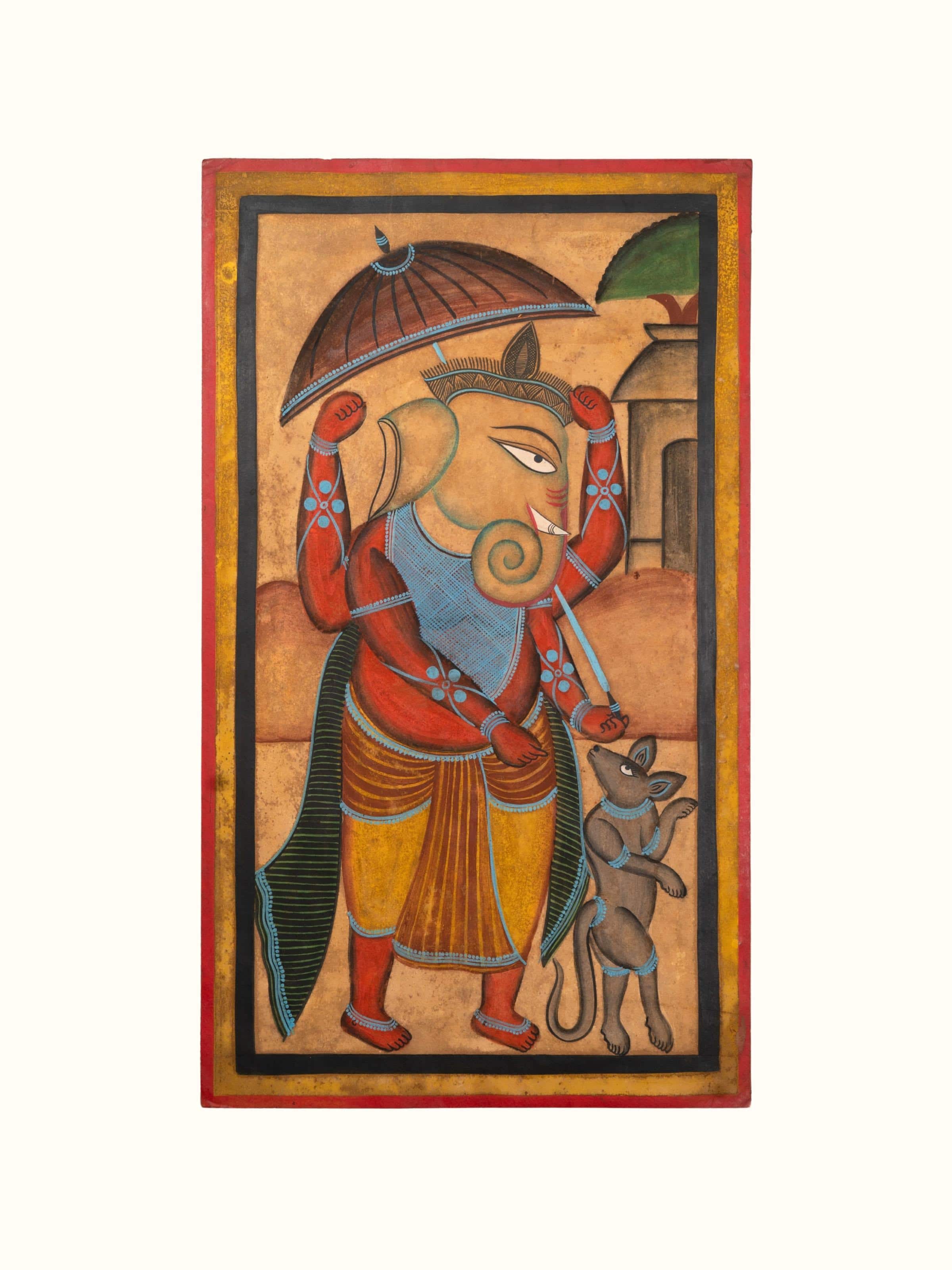 Kalighat Ganesha Mooshik Painting