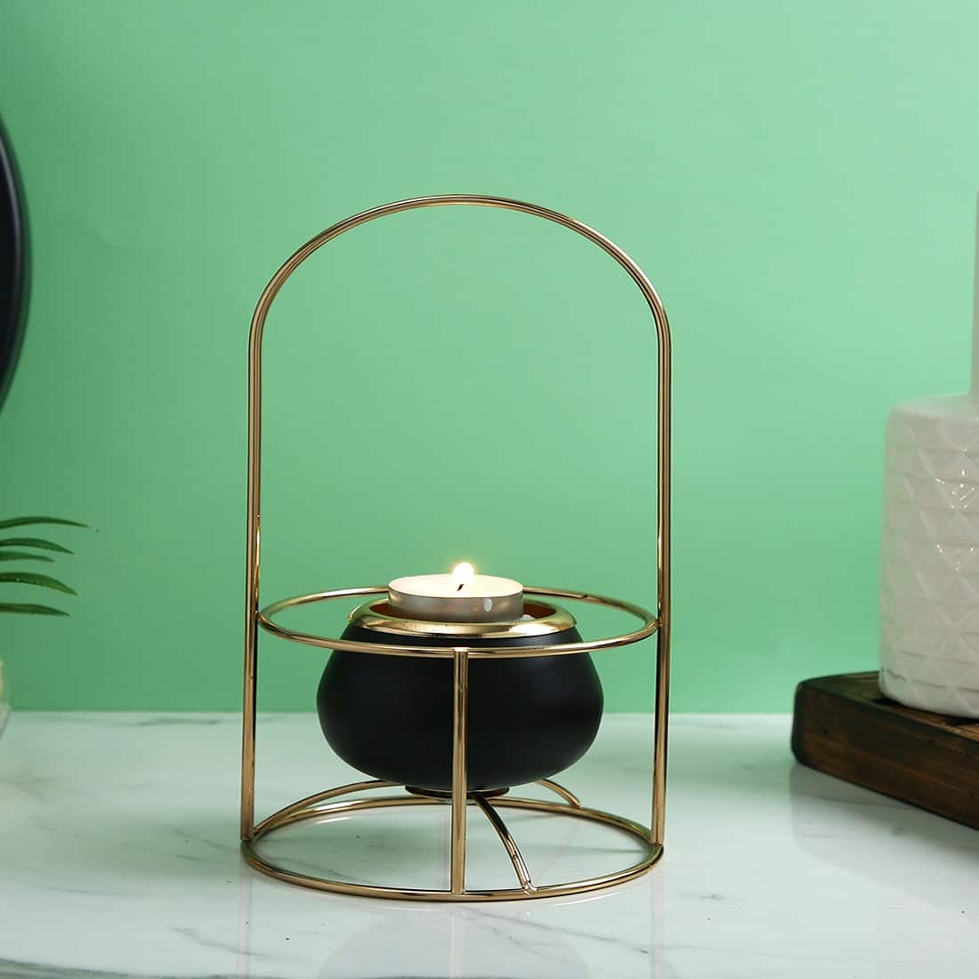Regal Radiance Candle Holder in Gold Colour