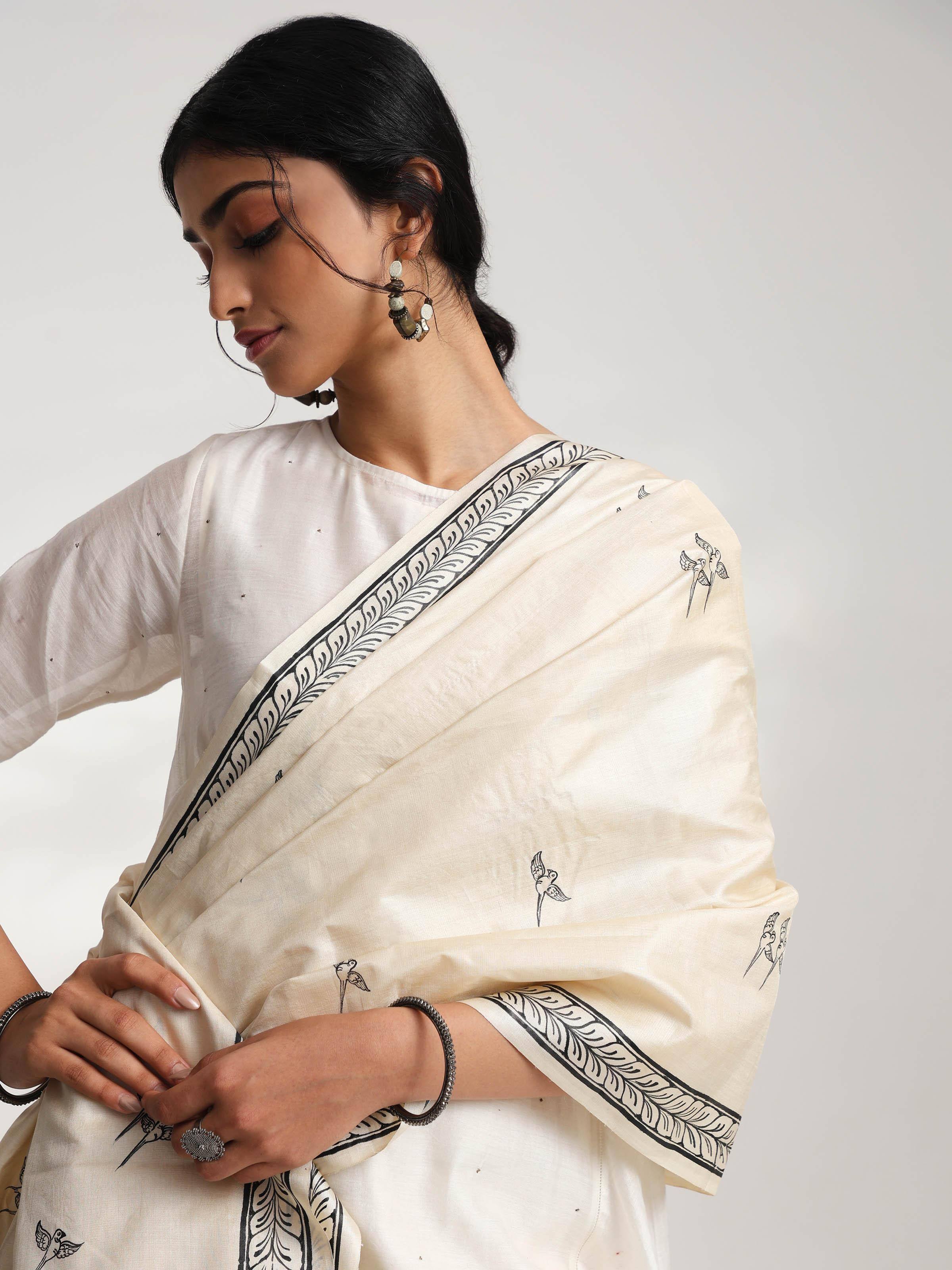 Natural Tussar Silk Hand Painted Pattachitra Dupatta