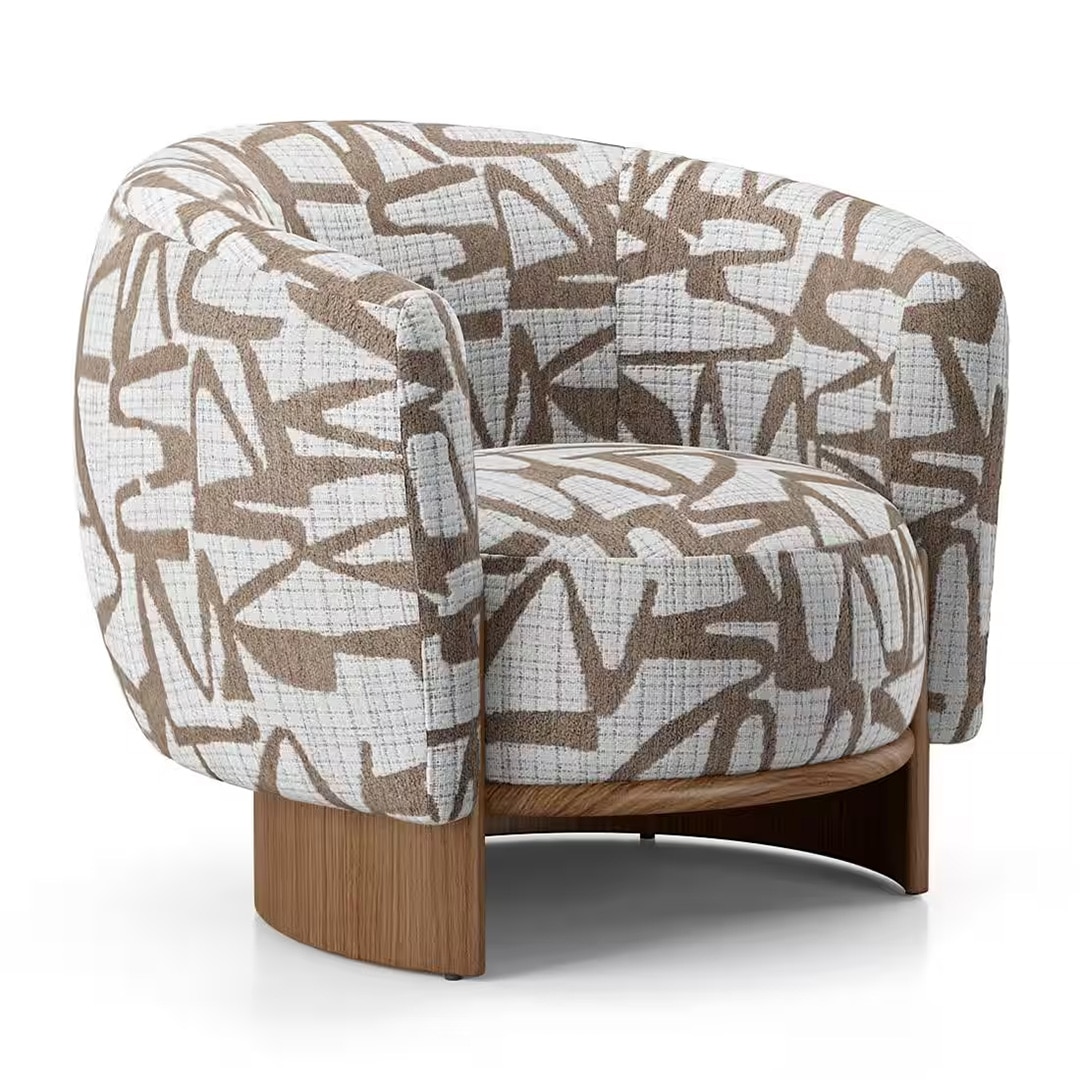 Eclipse Lounge Chair in Abstract Taupe Colour