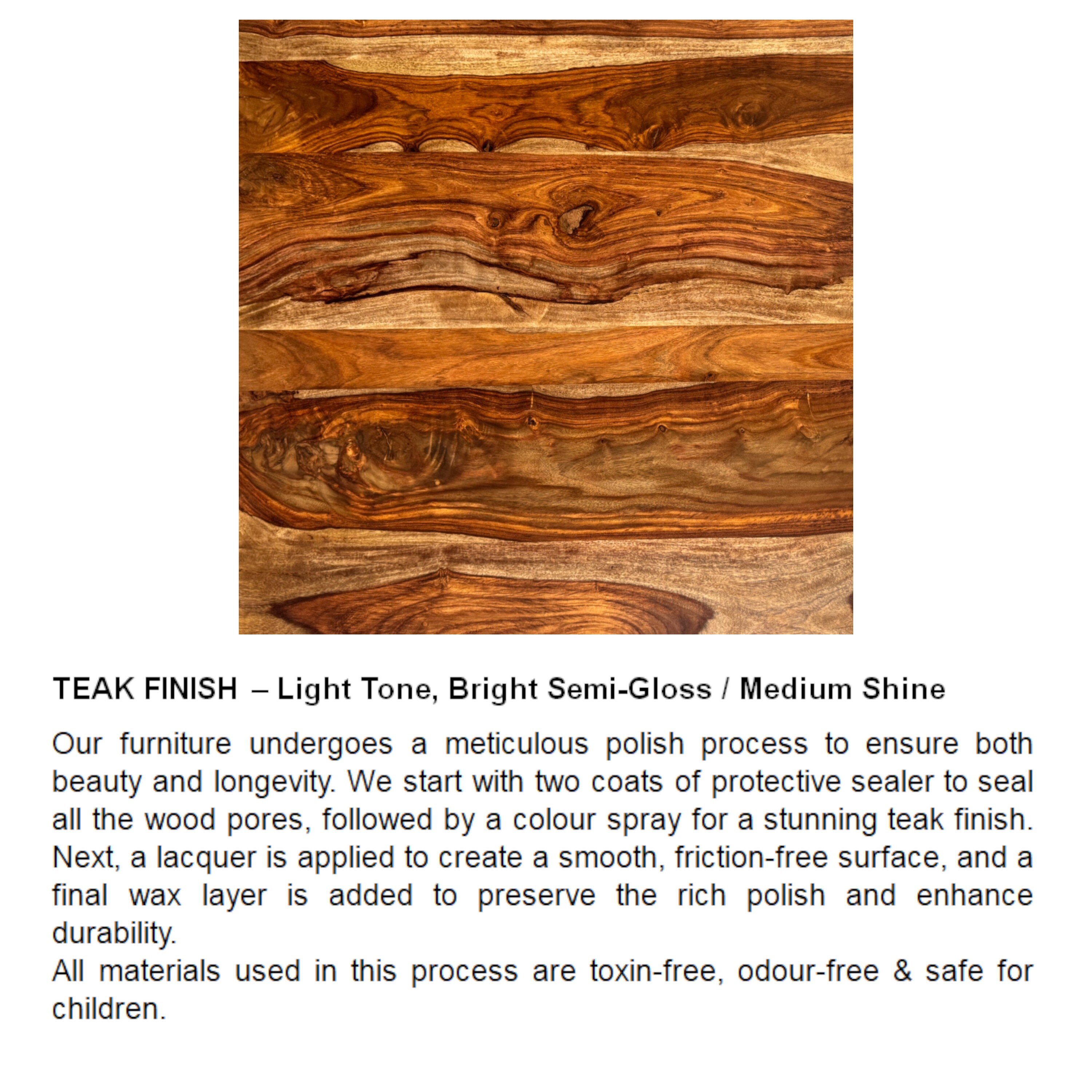 Thames Sheesham Wood Coffee Table In Teak Finish