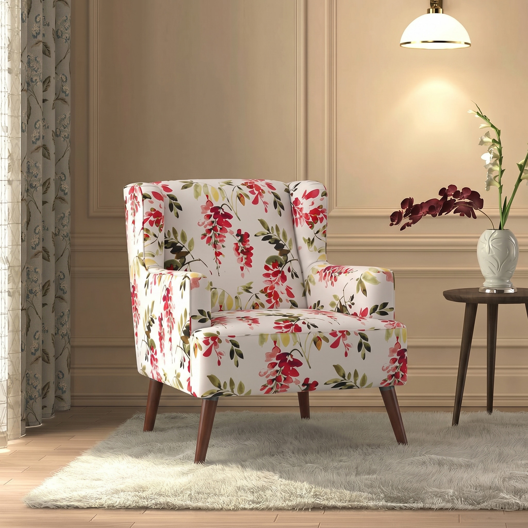 Brando Arm Chair in Caramine Cassia Color - Urban Ladder