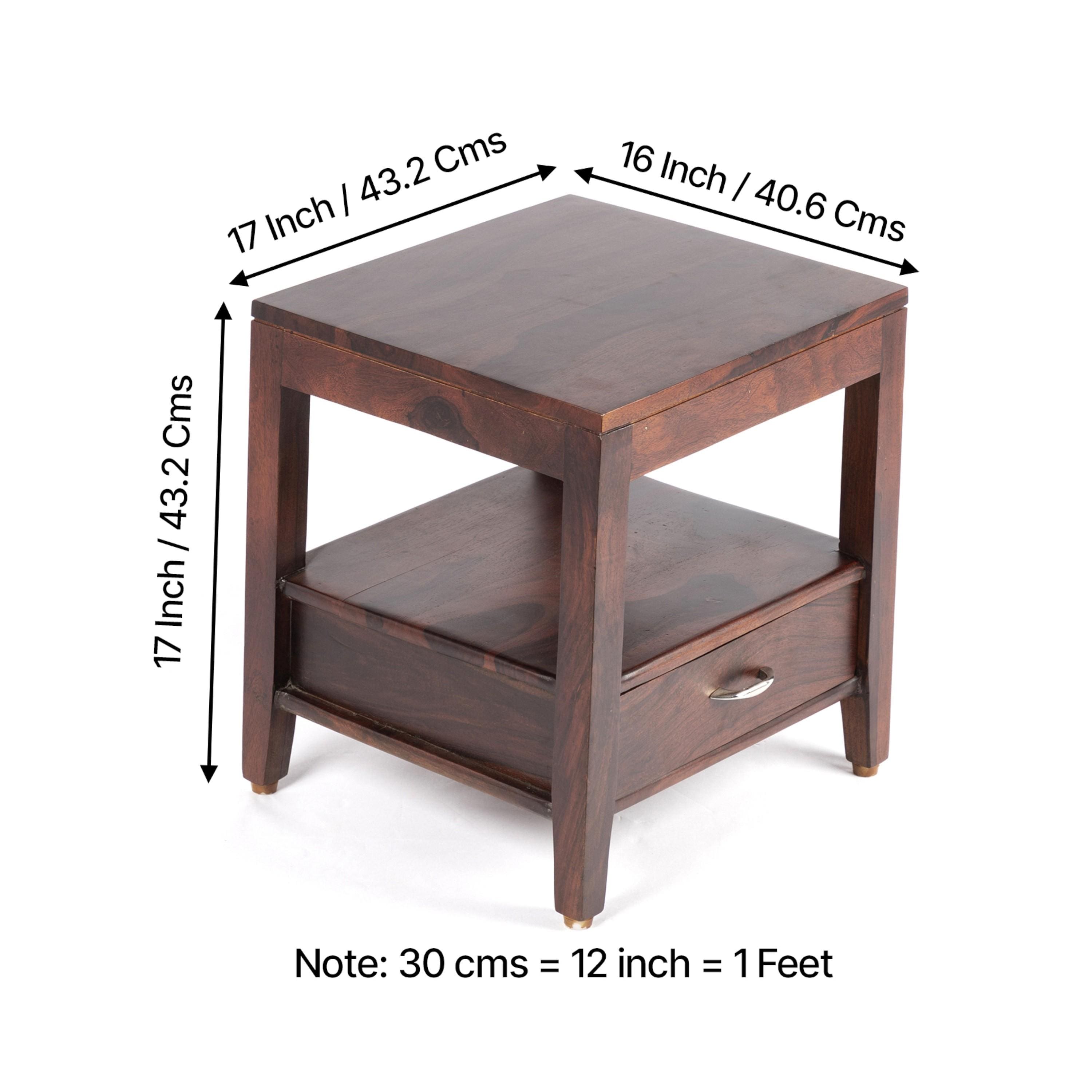 Kassel Bedside Table - Walnut Finish