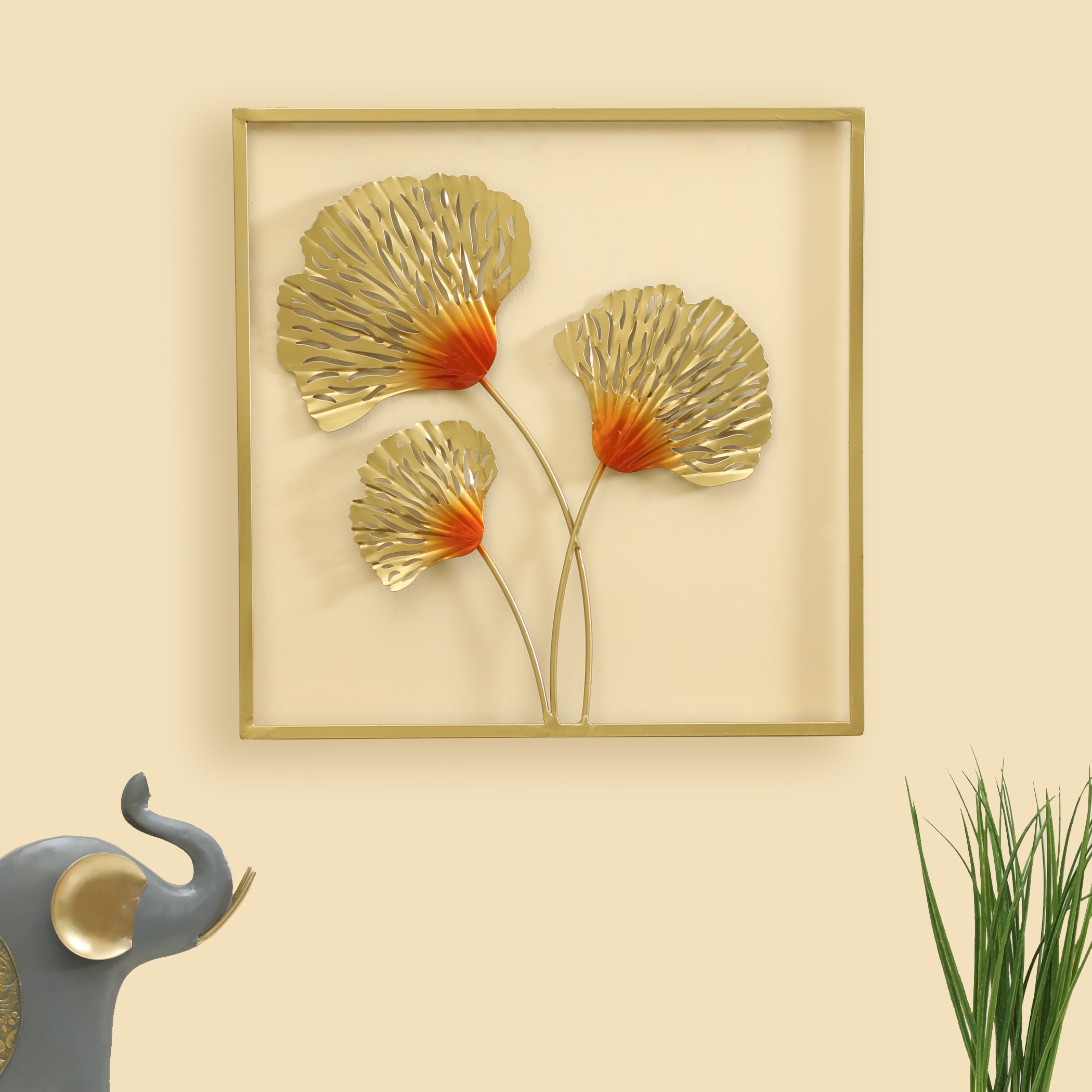 Scoop Abstract Metal Wall Decor in Multicolor Set of 1 - Vedas Exports