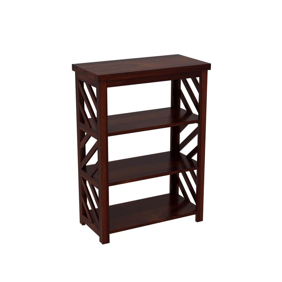 Lala Solid Wood Bookshelf in Walnut Finish