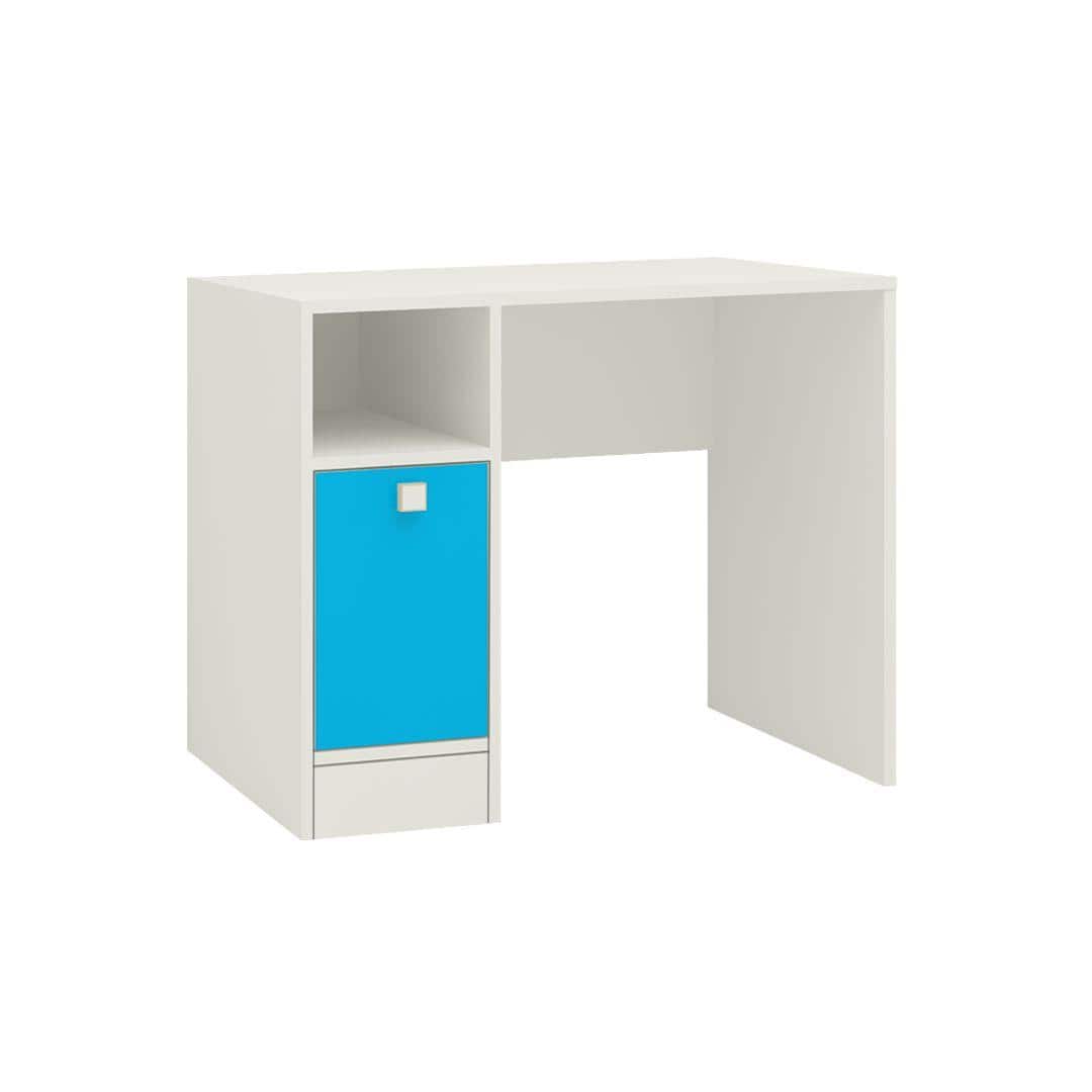 Sonoma Kids Study Desk with Shuttered Cabinet and Open Shelf in Azure Blue Colour