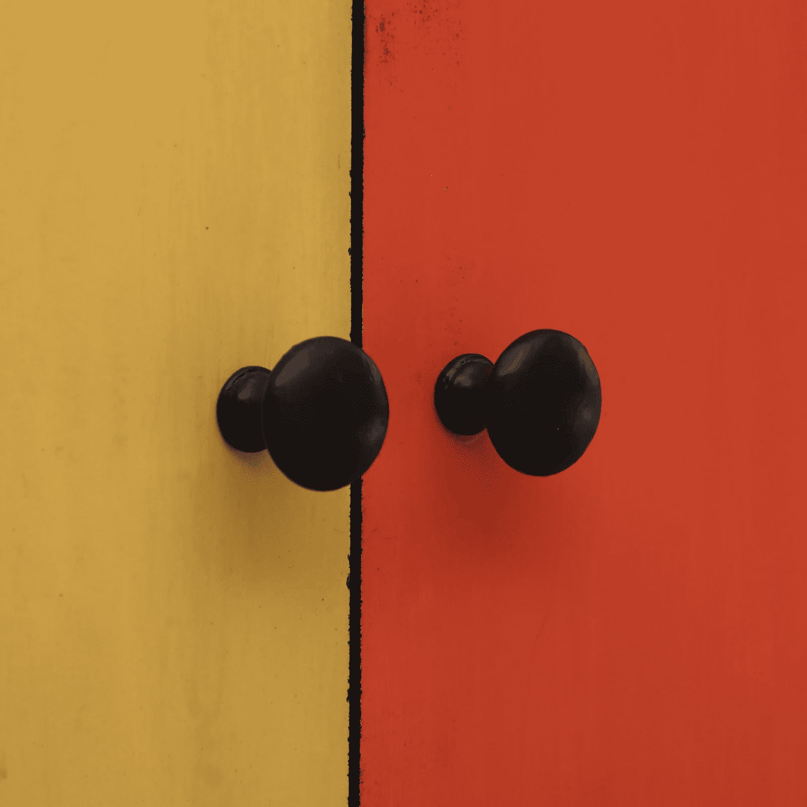 Olio Mango Wood Hand Painted Multicolor 2 Door Cabinet In Natural Finish