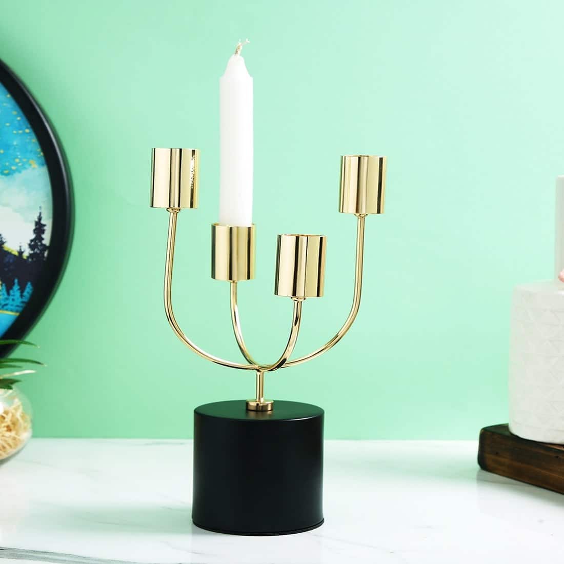 Celestial Gold Candle Holders in Gold Colour