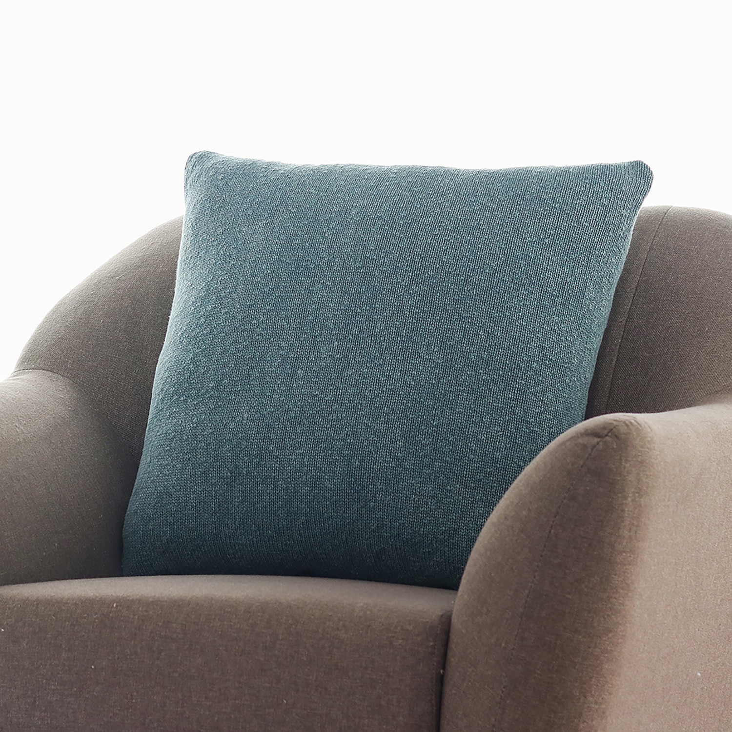 Elegant Knit Cotton Cushion Cover  Champion Blue 22X22  Inches - Pluchi