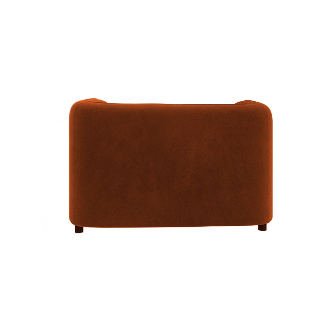 Homro Velvet 1 Seater Sofa in Orange Colour
