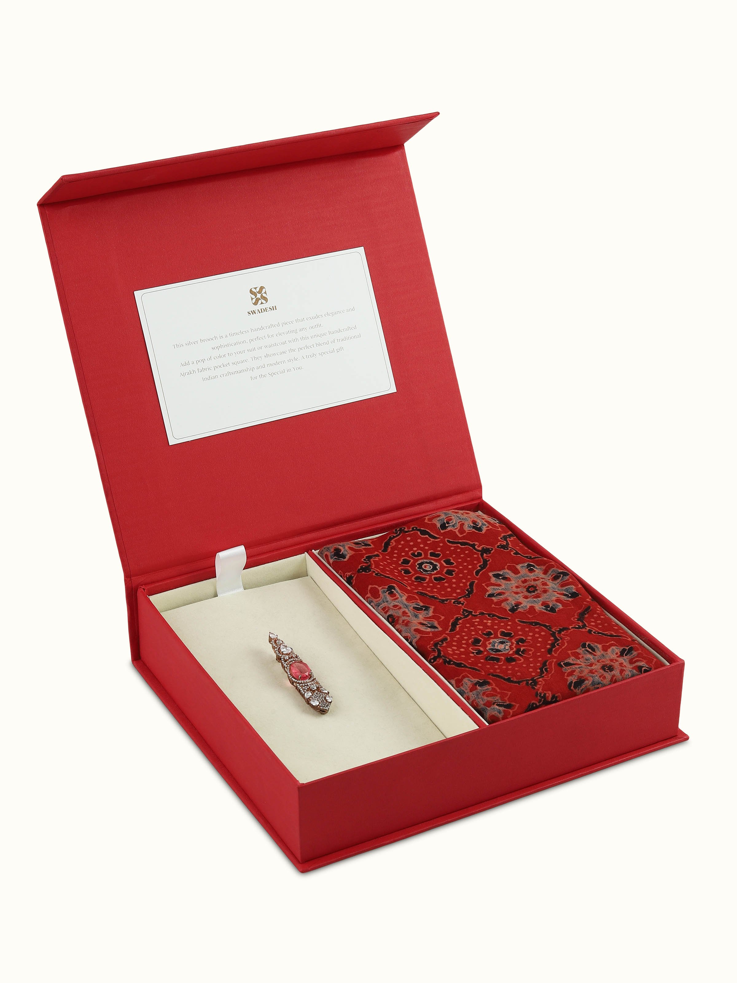 Overhead view of Silver Smithing silver mens gift box