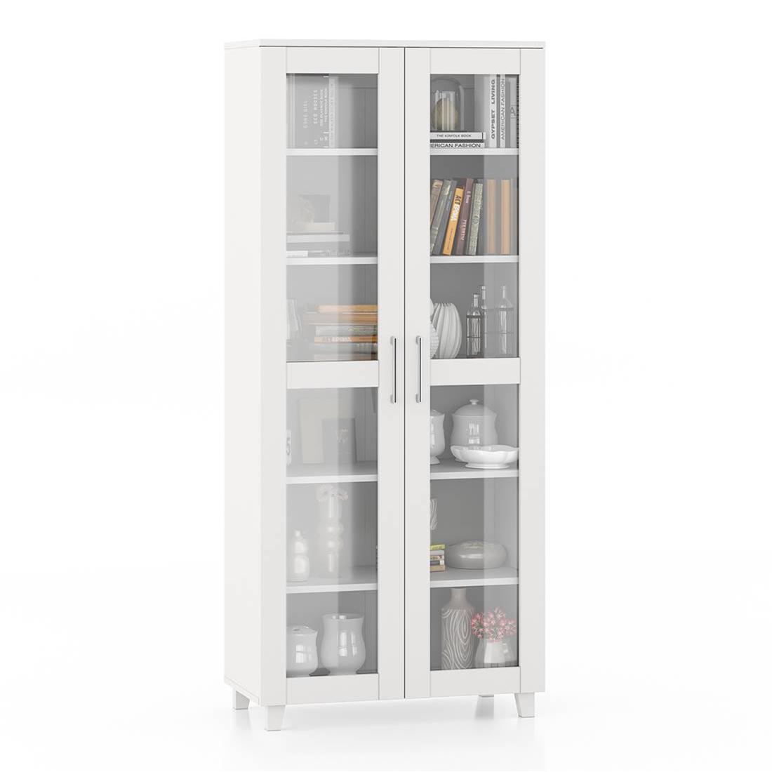 Paige Tall Storage Cabinet in Frosty White