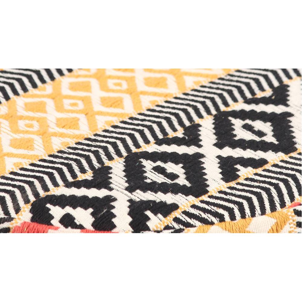 Kingsville Solid Wood Stool in Stripe Multi Colour Jackard fabric