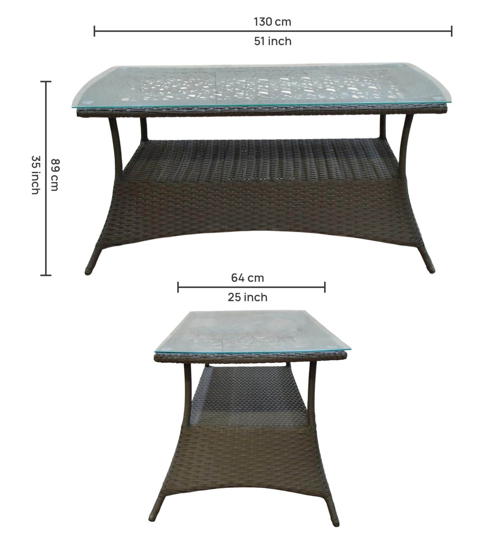Dijon 2+1+1 Seater Wicker Sofa Set in White Colour