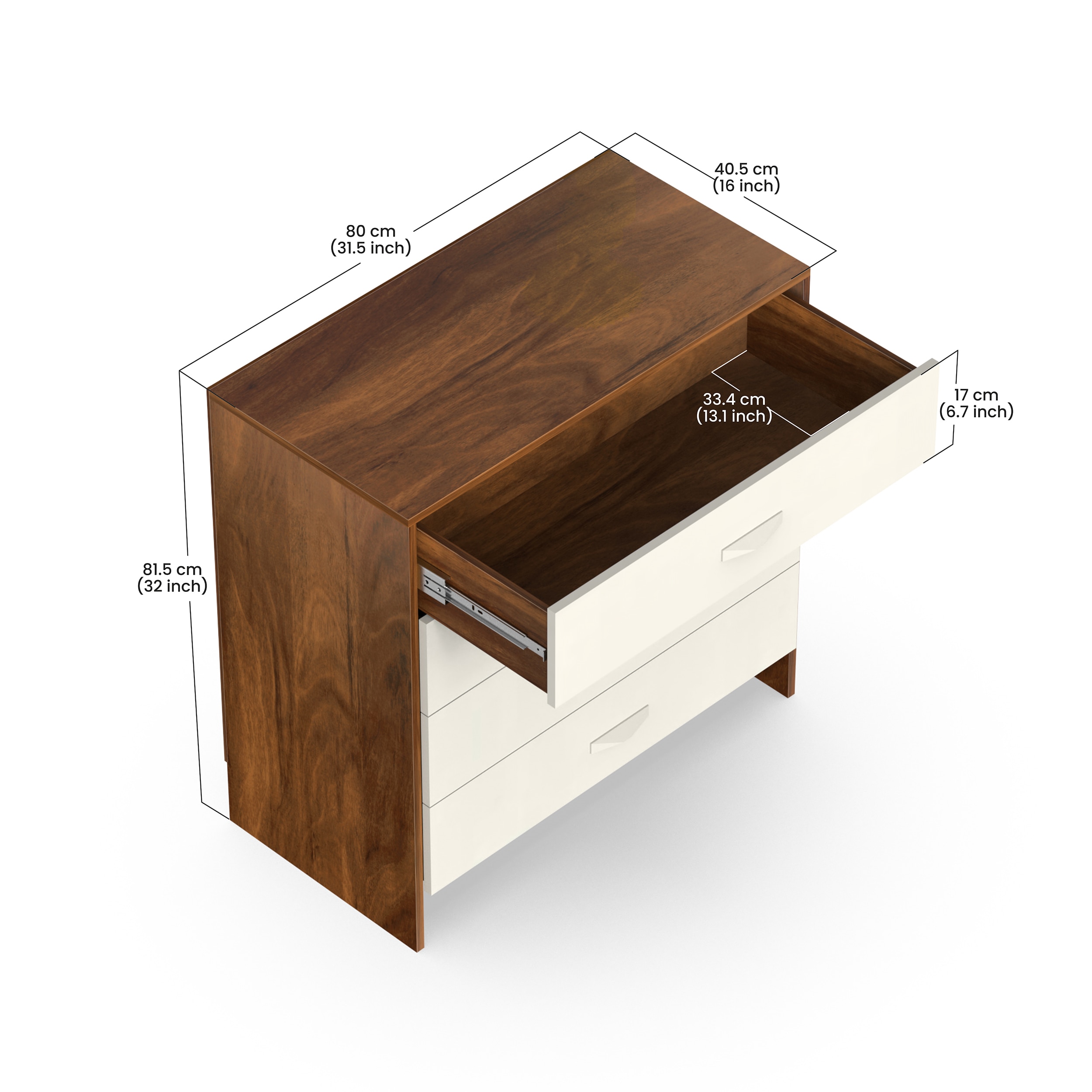 BLUEWUD Colove Engineered Wood Multipurpose Modular Chest of Drawers, Wooden Drawer Storage Organizer Cabinet for Living Room Bedroom Home Furniture (Brown Maple & White)