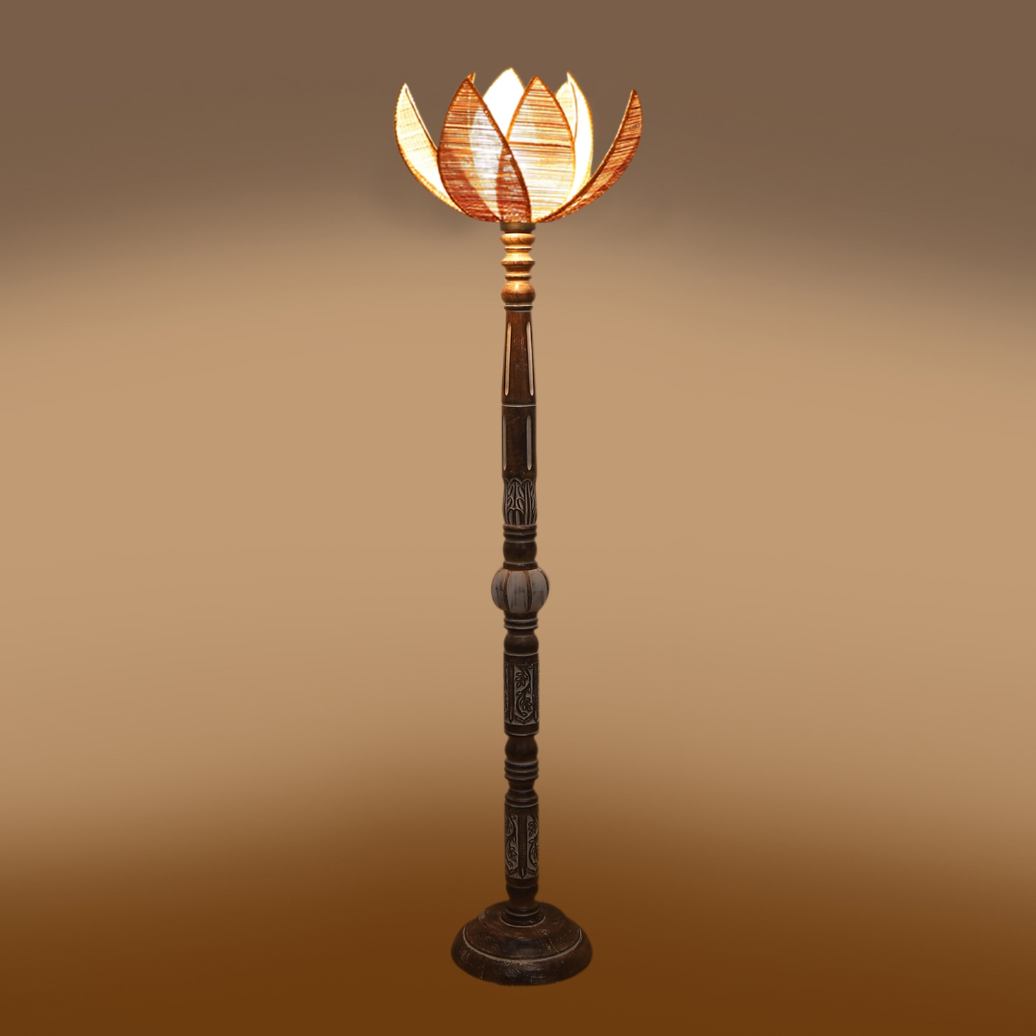 Devansh Wooden Floor Lamp