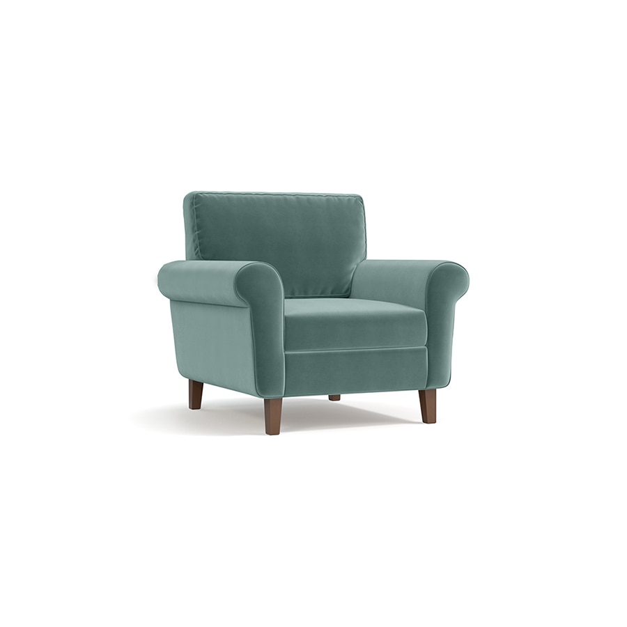Oxford Sofa (Colour : Dusty Turquoise Velvet, Cushion : Soft, Seater : 3+2+1)