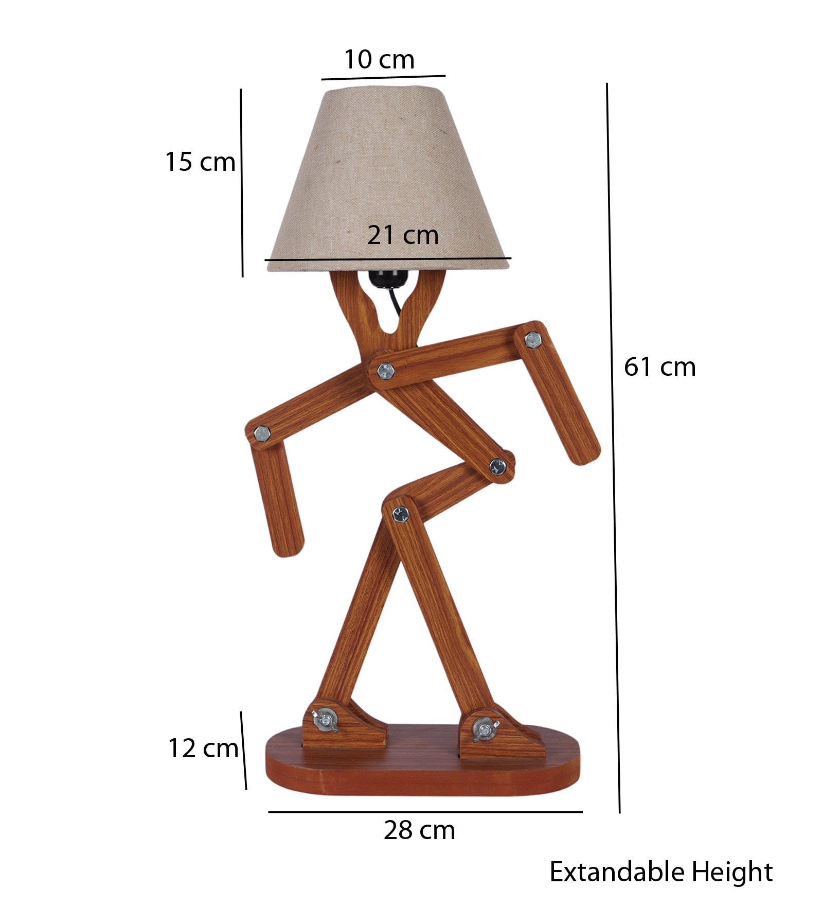 Man Table Lamp in Brown Shade