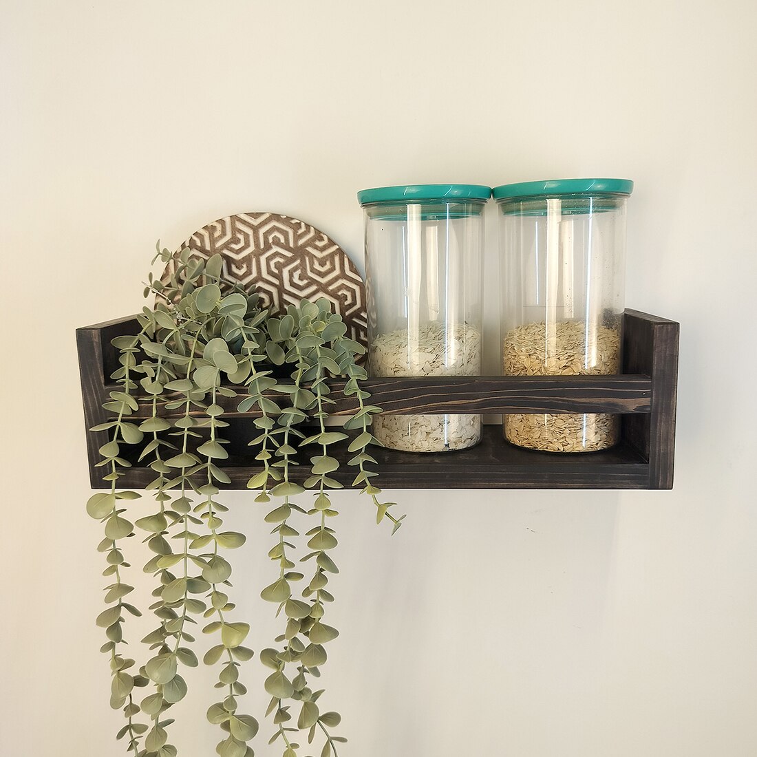 Fredrik Wooden Wall Shelf Organiser