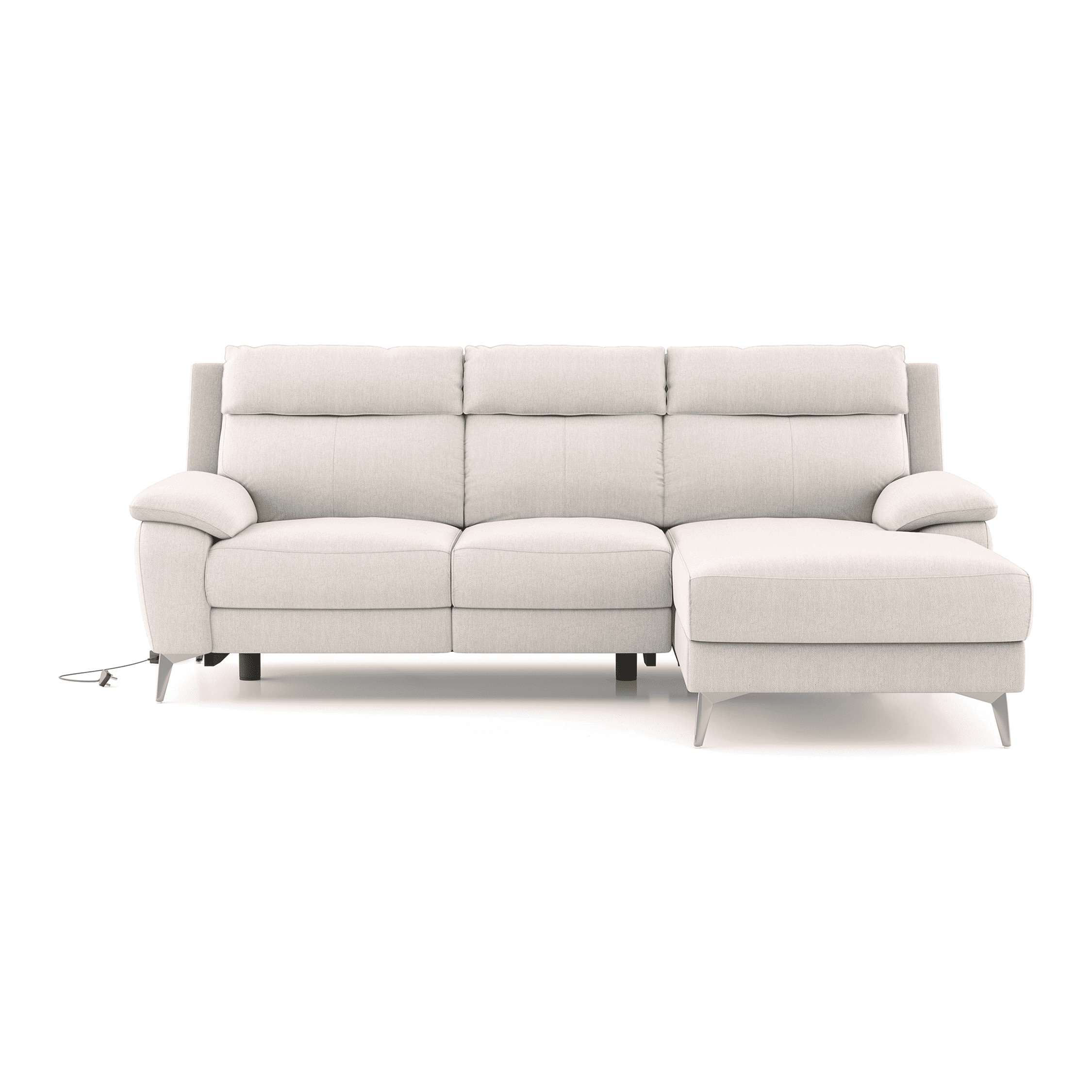 Emila Right Aligned Three Seater Sectional Recliner in Cream Colour