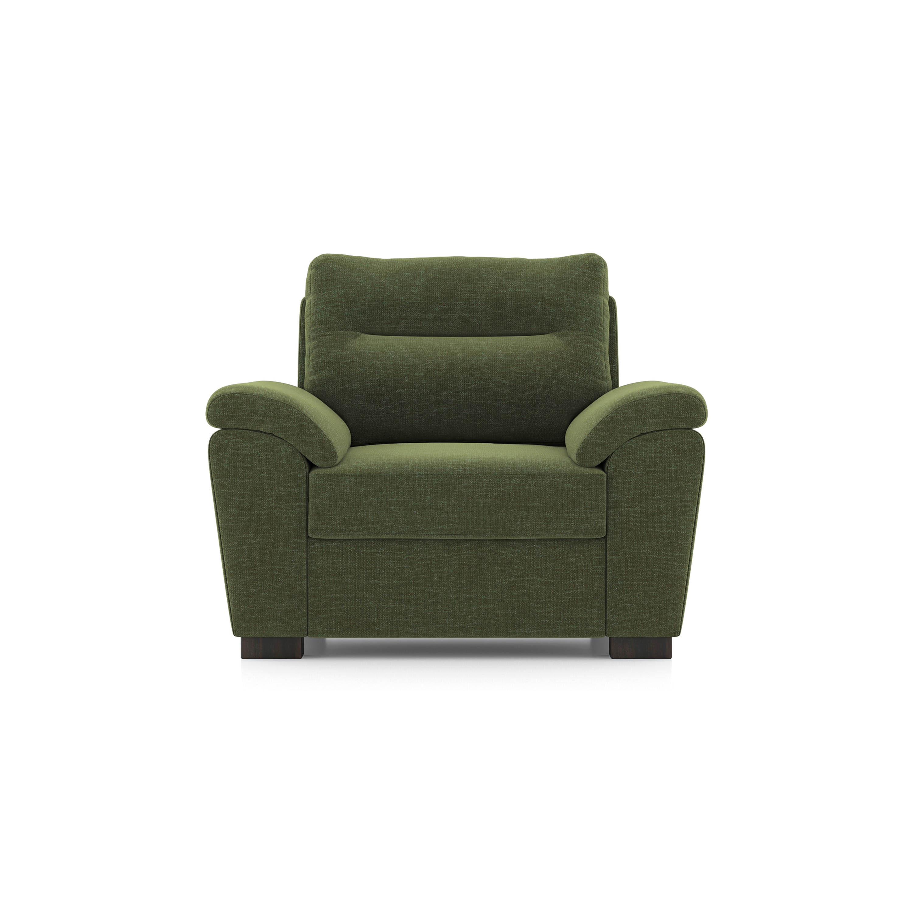 Adelaide Premium 1 Seater Fabric Sofa In Moss Green - Urban Ladder
