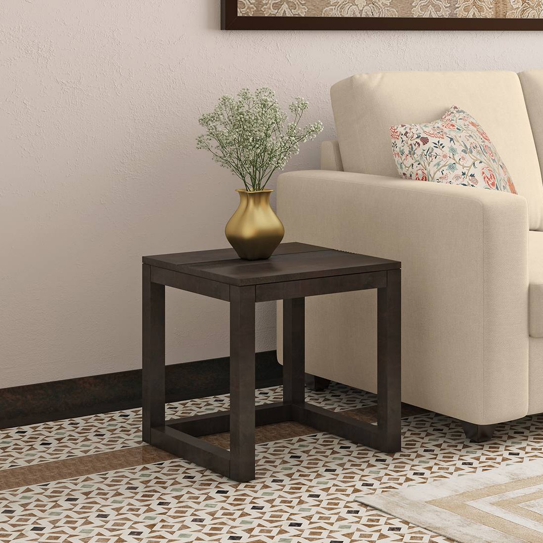 Casella Side Table - Mocha Walnut - Urban Ladder