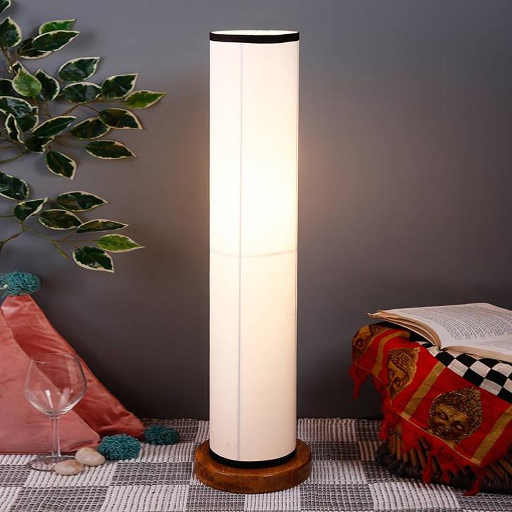 Neil Multicolour Cotton Shade Floor Lamp - Devansh