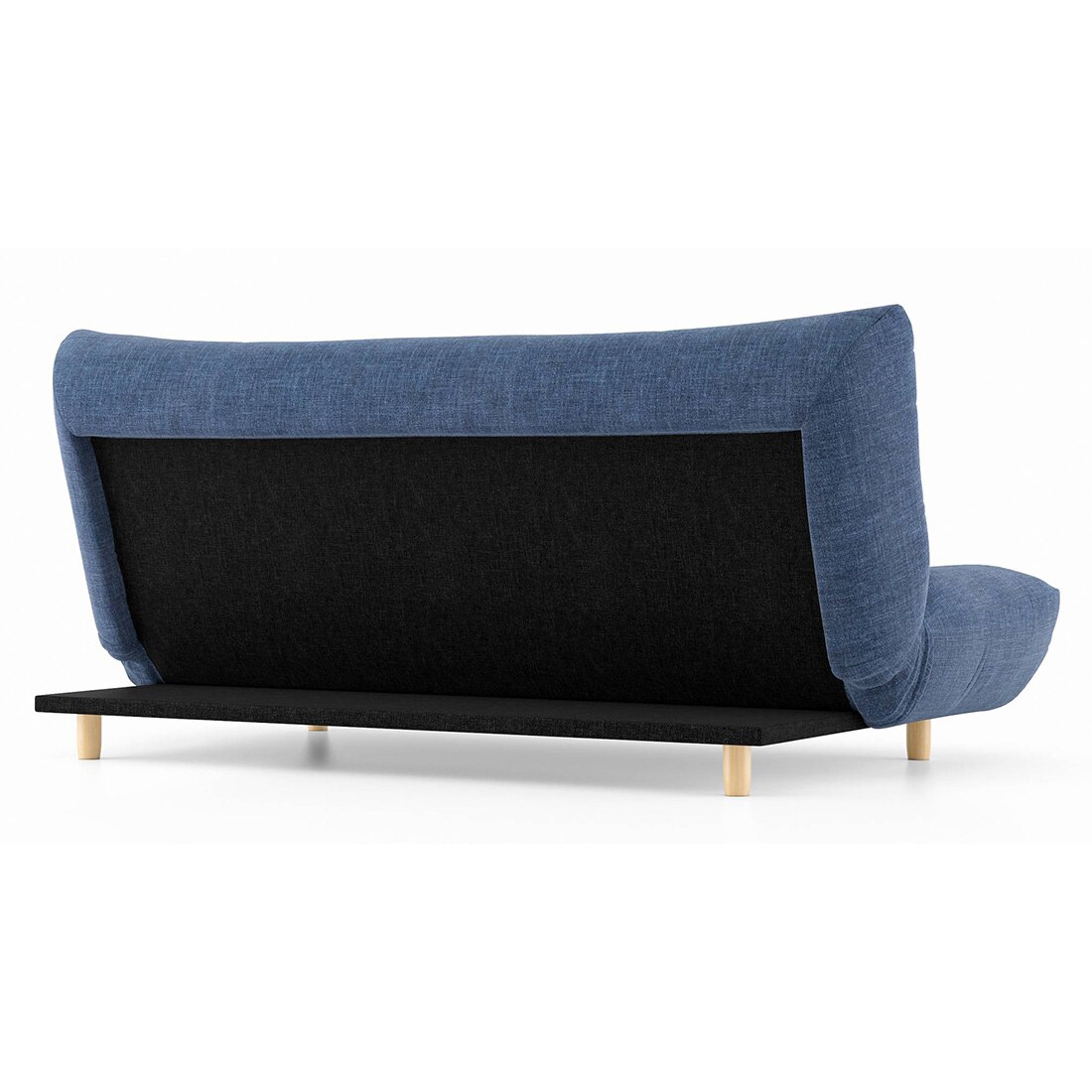 Palermo 3 Seater Click Clack Sofa cum Bed In Midnight Indigo Blue Colour