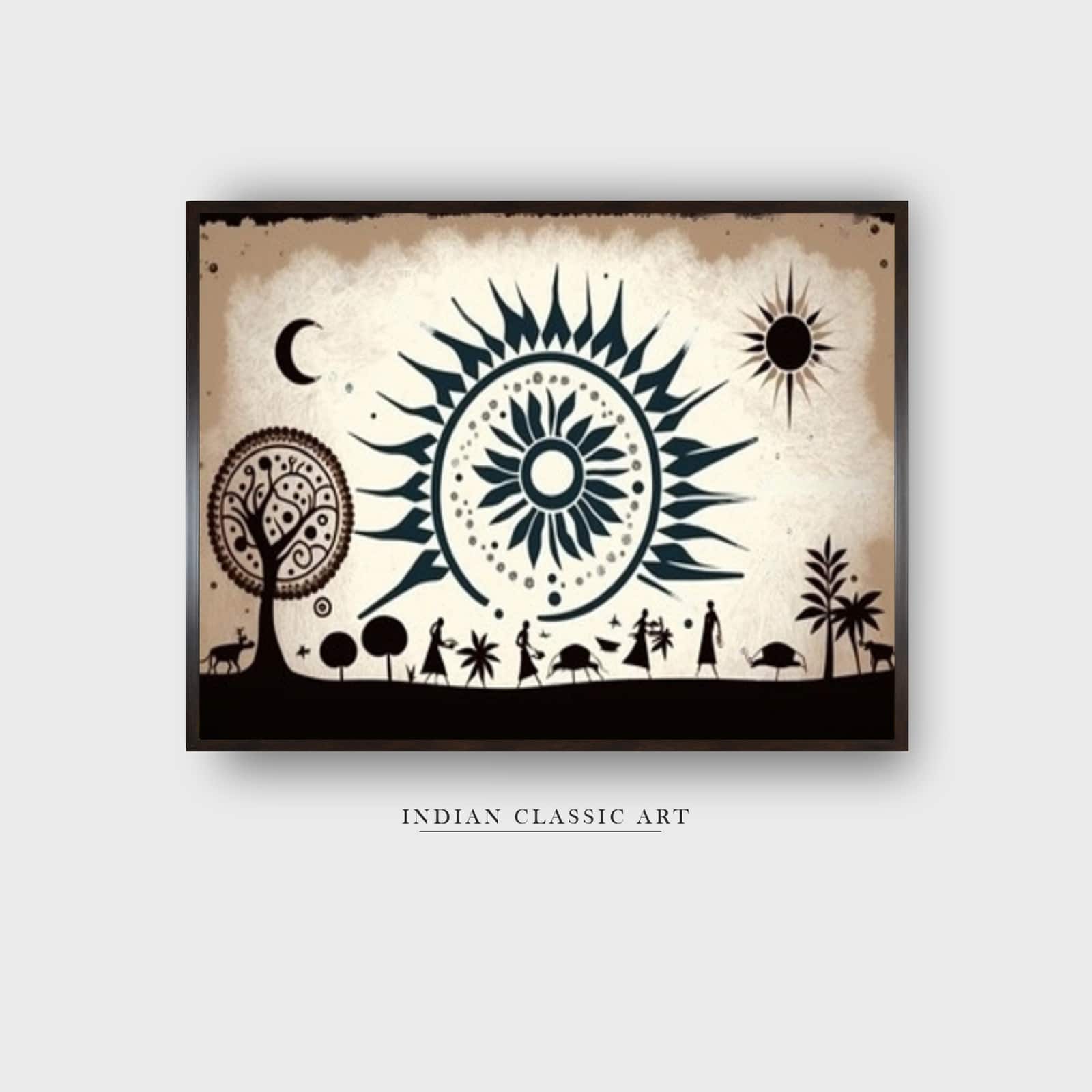 Blue Beige Canvas Wall Prints Canvas Wall Prints Set of 2 Multicolor Matte