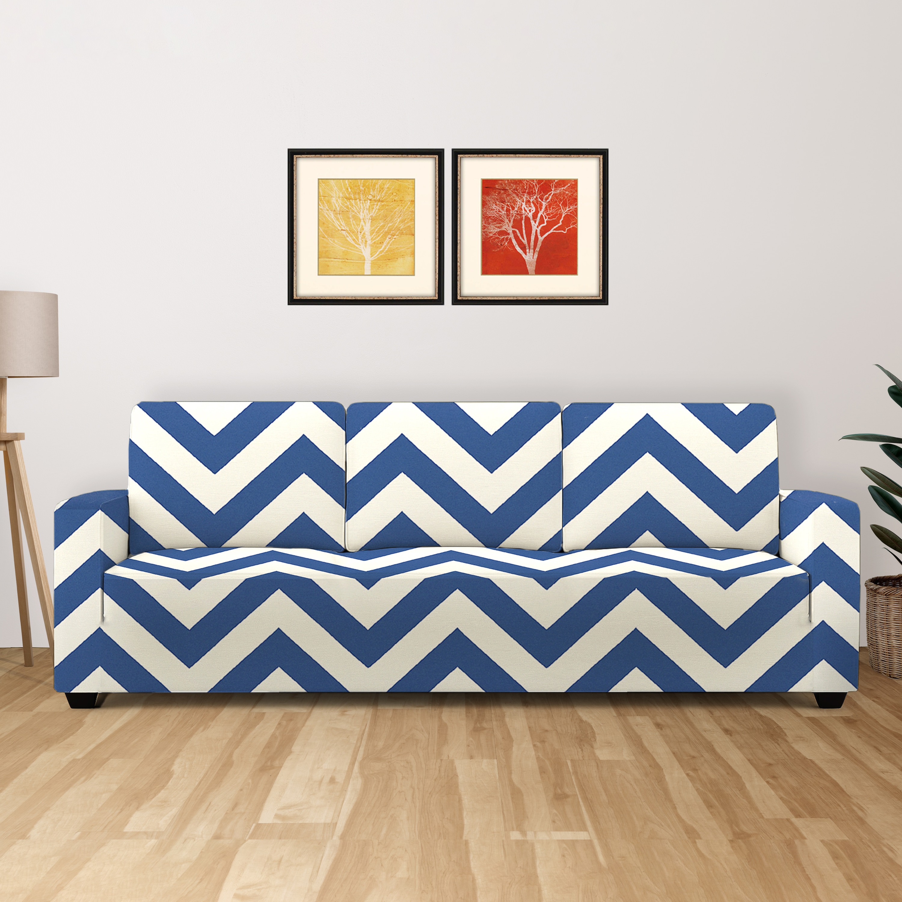 3 Seater Grey Line Sofa Cover