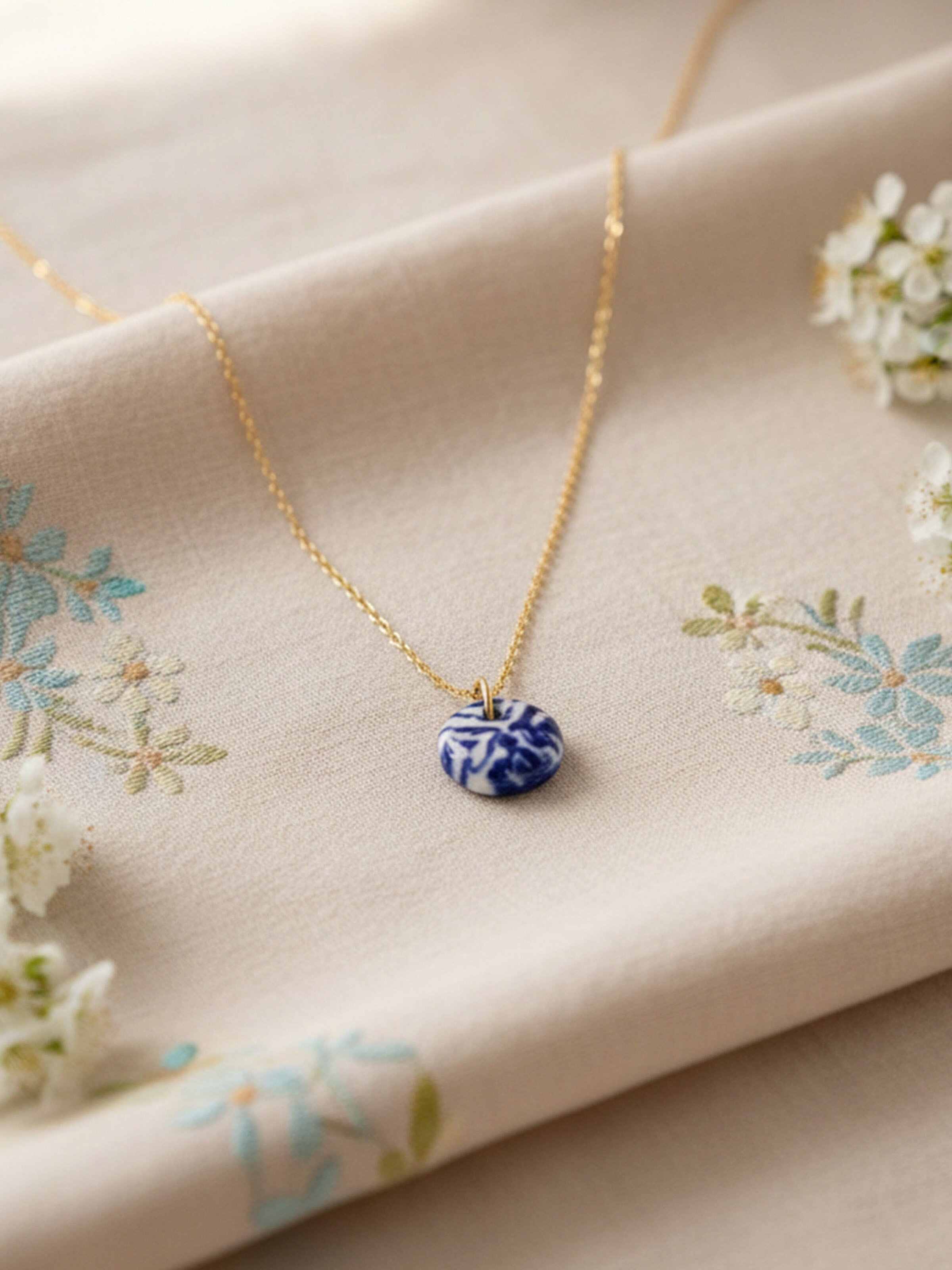 Lifestyle view of Ceramic Pendant & Chain