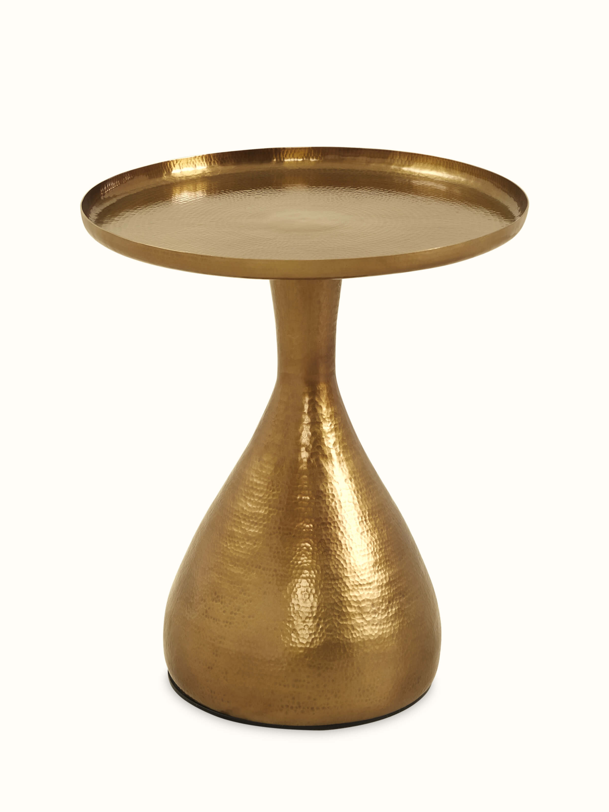 Front view of Cone Brass Thathera End & Side Table