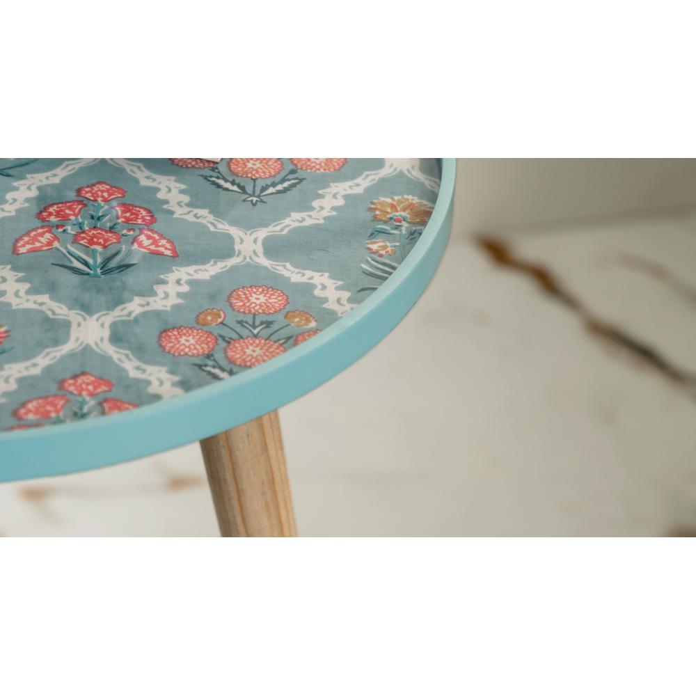 Phool Round Nesting Tables with Wooden Legs, Side Tables, Wooden Tables, Living Room Decor by A Tiny Mistake