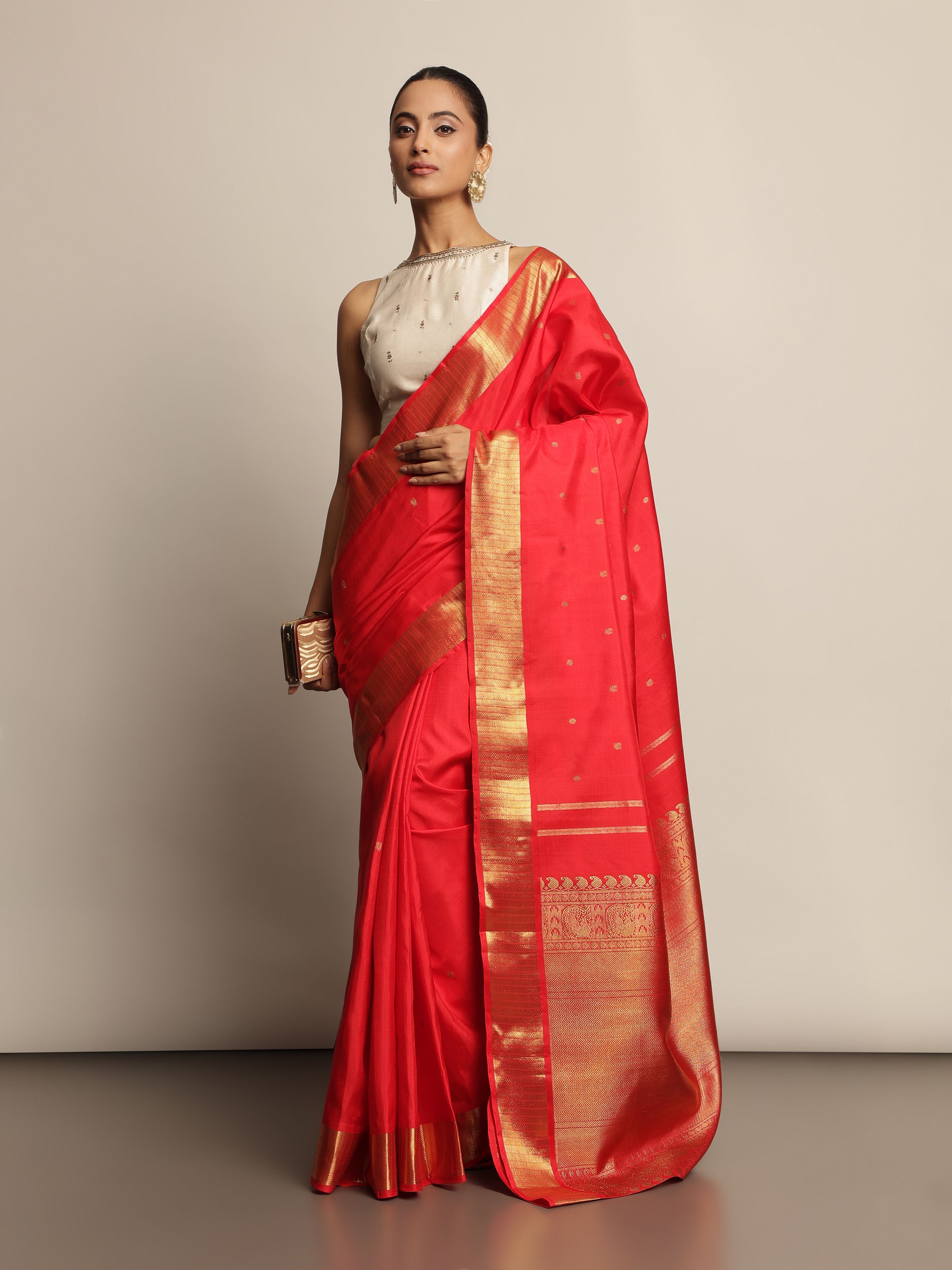 Red Silk Kancheepuram Saree