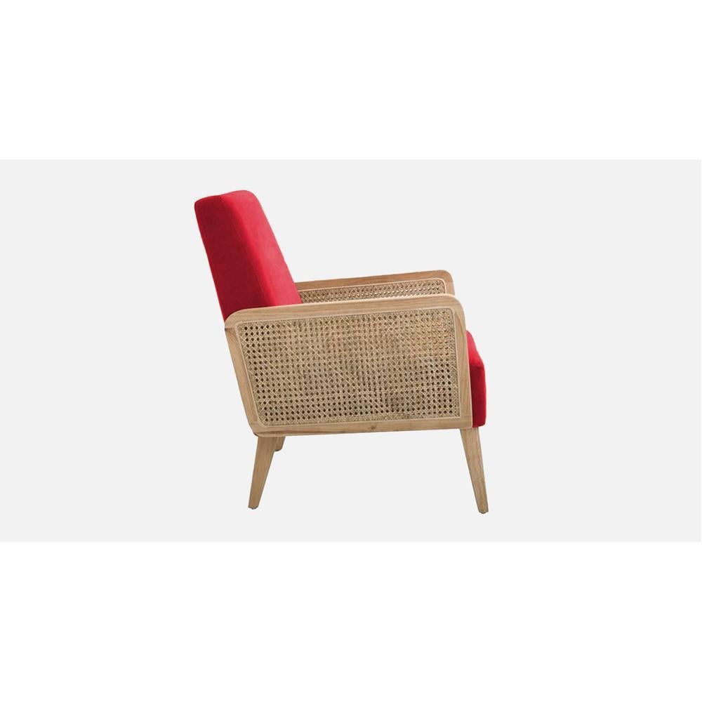Evant Ratan Accent Chair in Red Colour