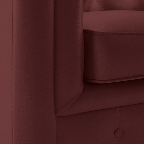 Winchester 2 Seater Leather Sofa in Wine Colour