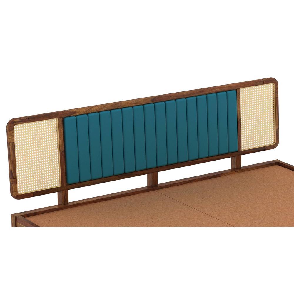 Boho Solid Wood King Size Non Storage Bed In Provincial Teak Finish