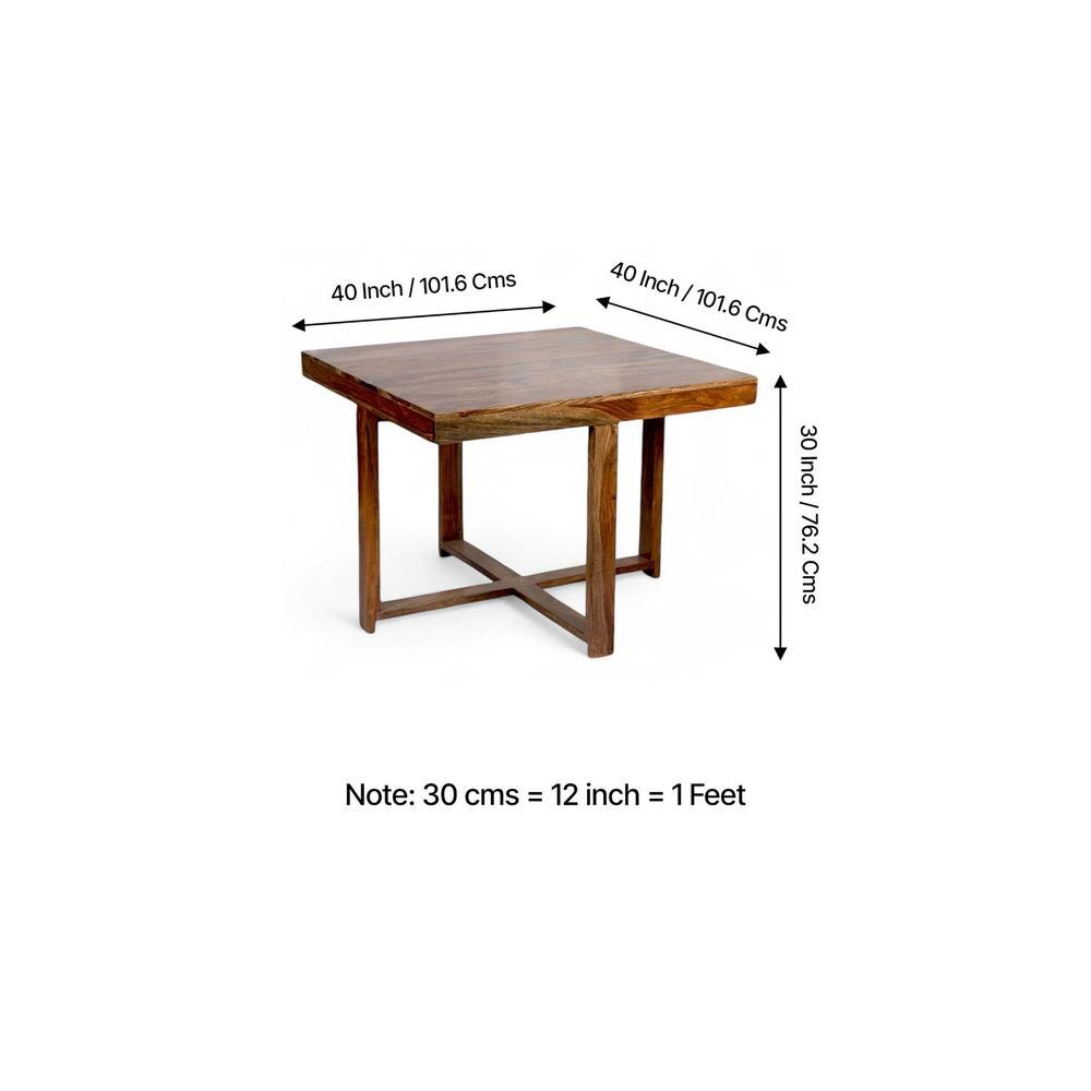 Kingston Sheesham Wood Accent 4 Seater Dining Table