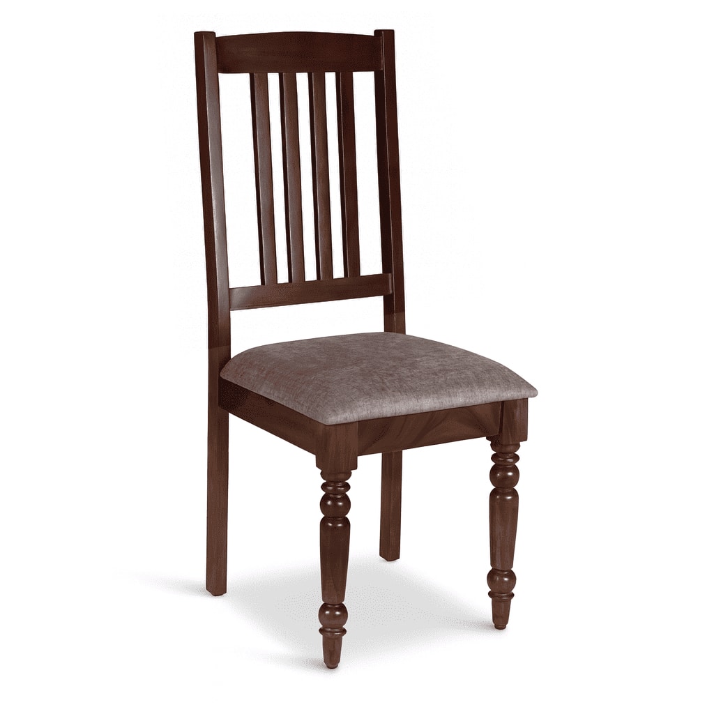 Globally Indian Sheesham Wood 6 Seater Dining Table Set With 6 Seater Cushioned Chairs -Straight Line Backrest