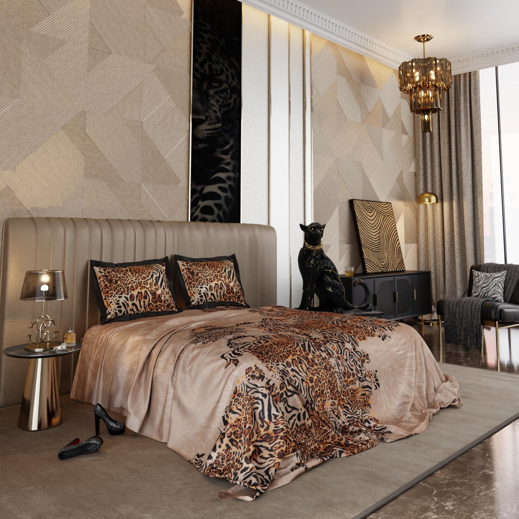 Stoa Paris Super King Size Enriched Cotton Bedsheet with 2 Pillow Covers  Size Sienna Huntress - Stoa Paris