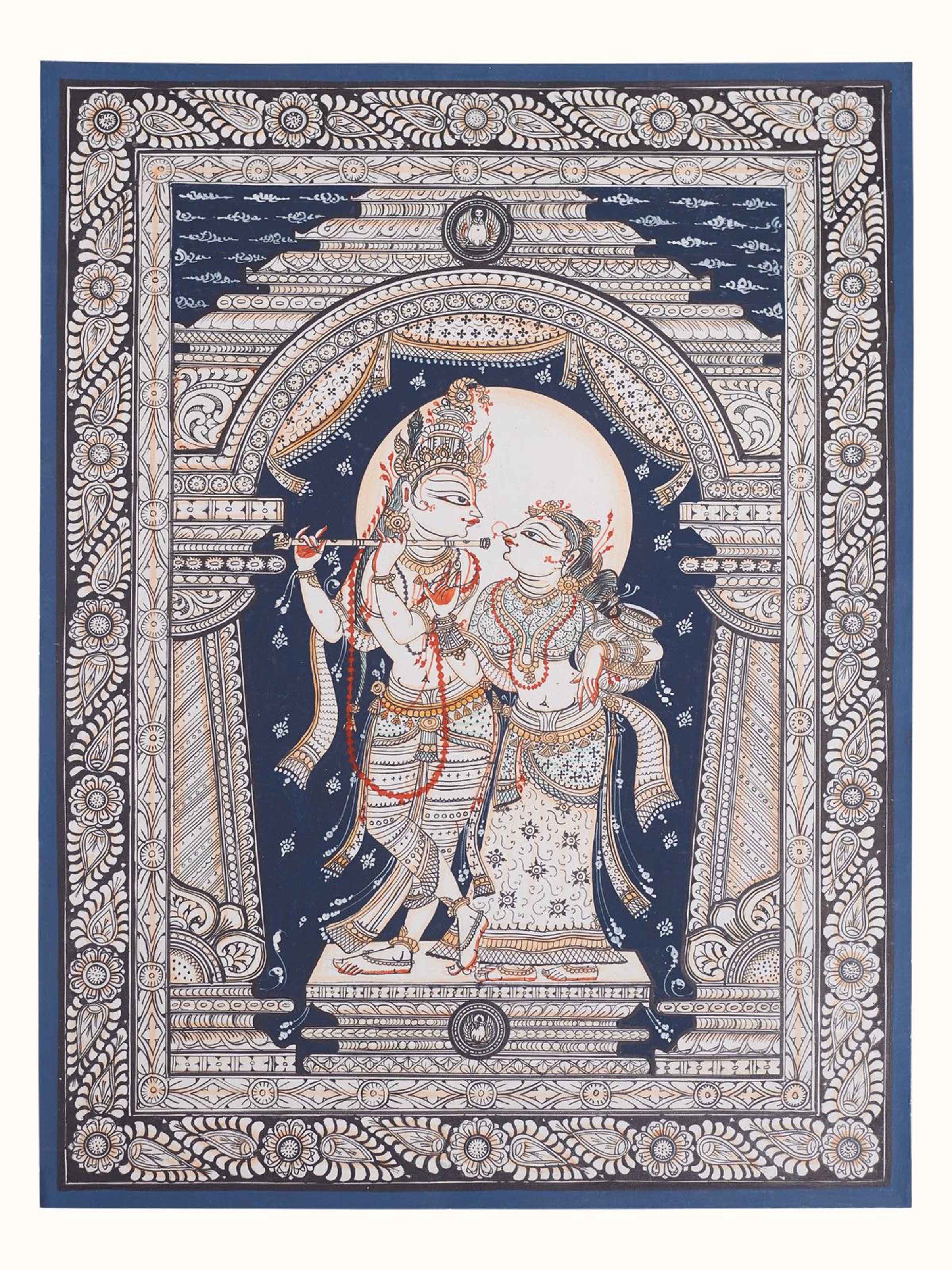 Radha Krishna Patachitra Painting