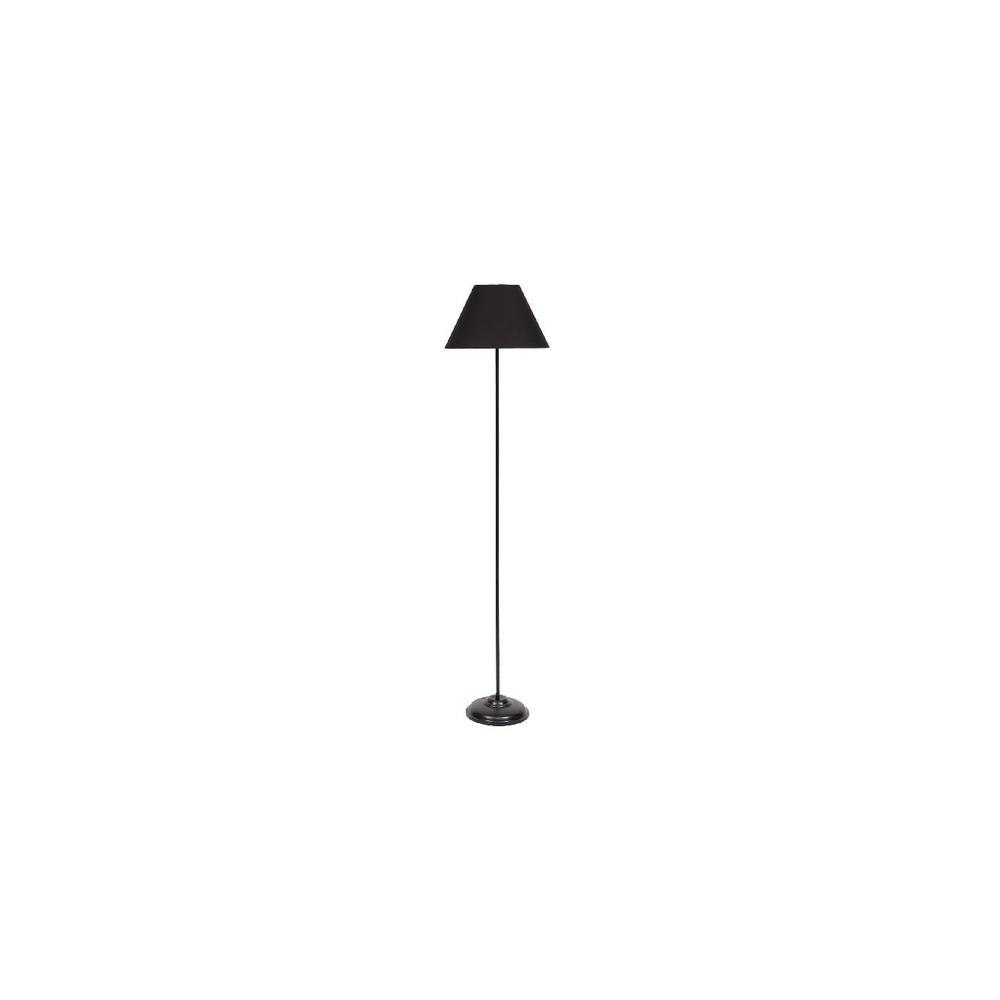 Skylen Black Fabric Floor Lamp with Black Iron Base