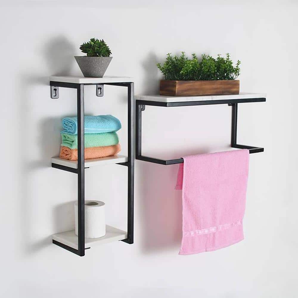 Claymint metal wall shelf